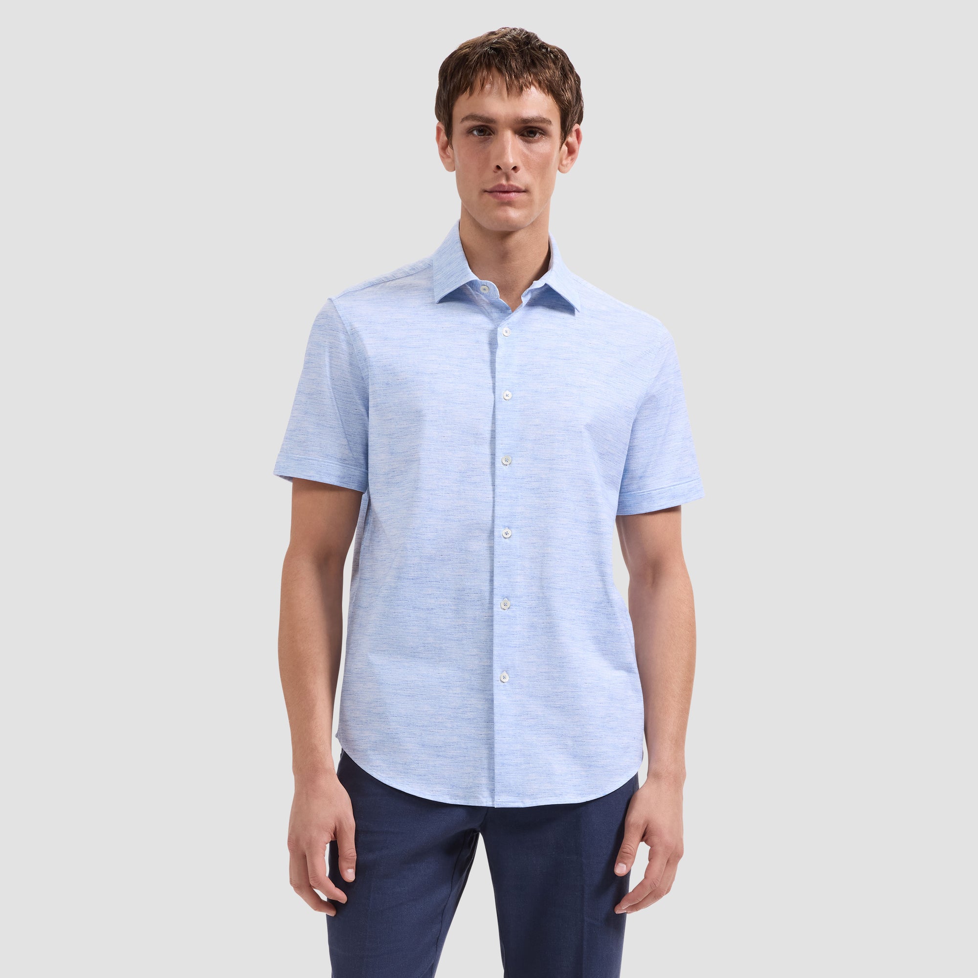 Miles OoohCotton Melange Short-Sleeve Shirt