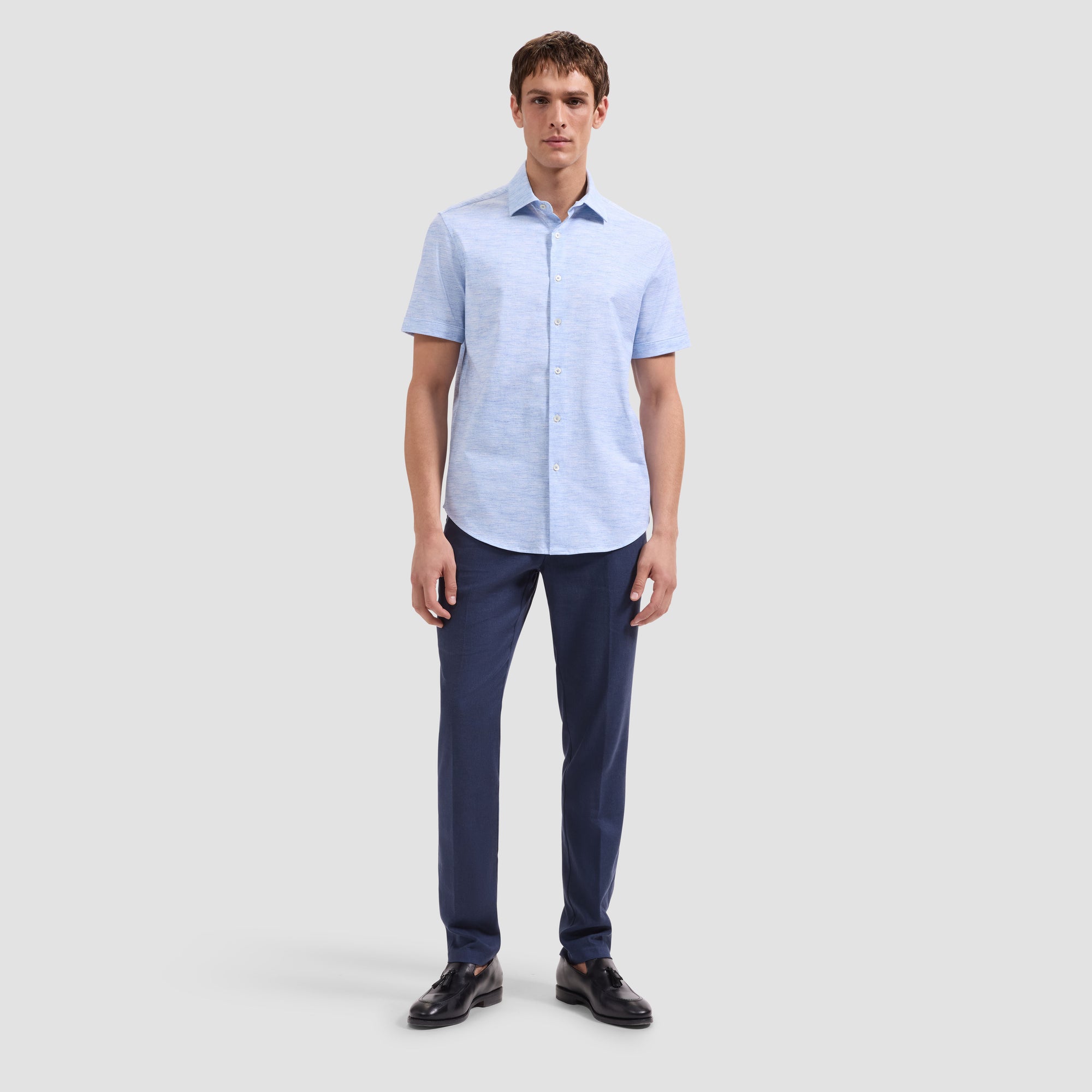 Miles OoohCotton Melange Short-Sleeve Shirt