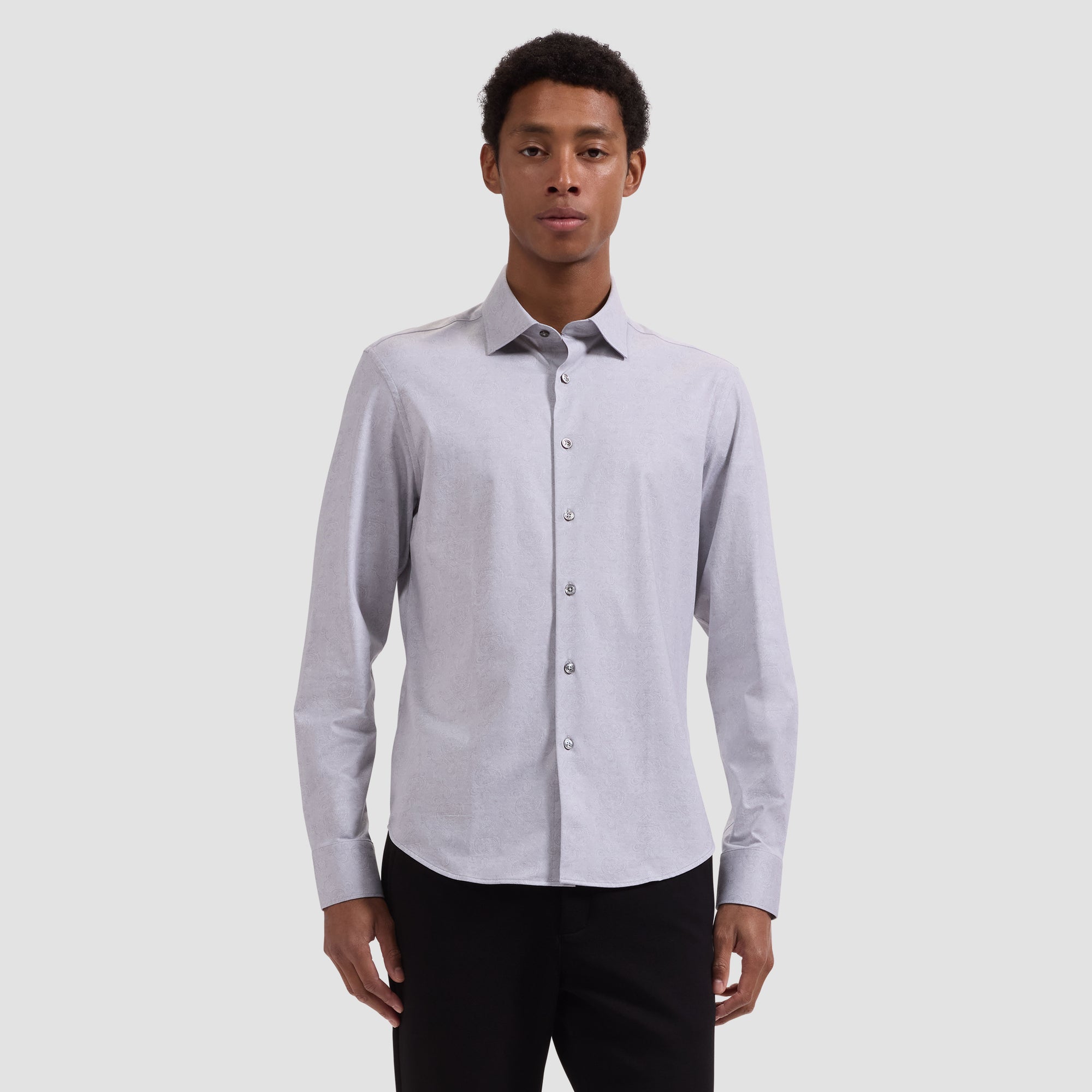 Jimmy OoohCotton Double-Sided Paisley & Floral Shirt