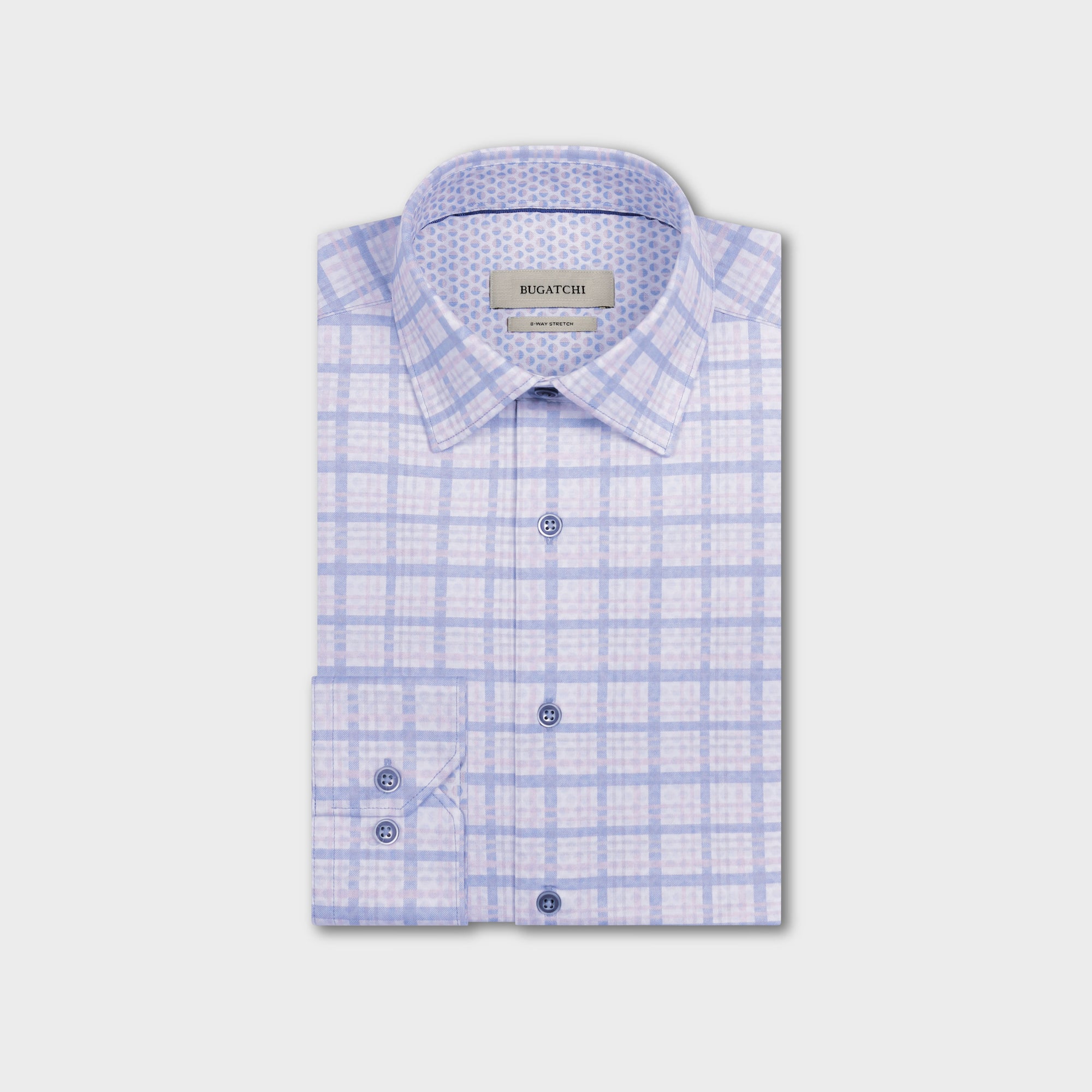 Jimmy OoohCotton Double-Sided Plaid & Geometric Shirt