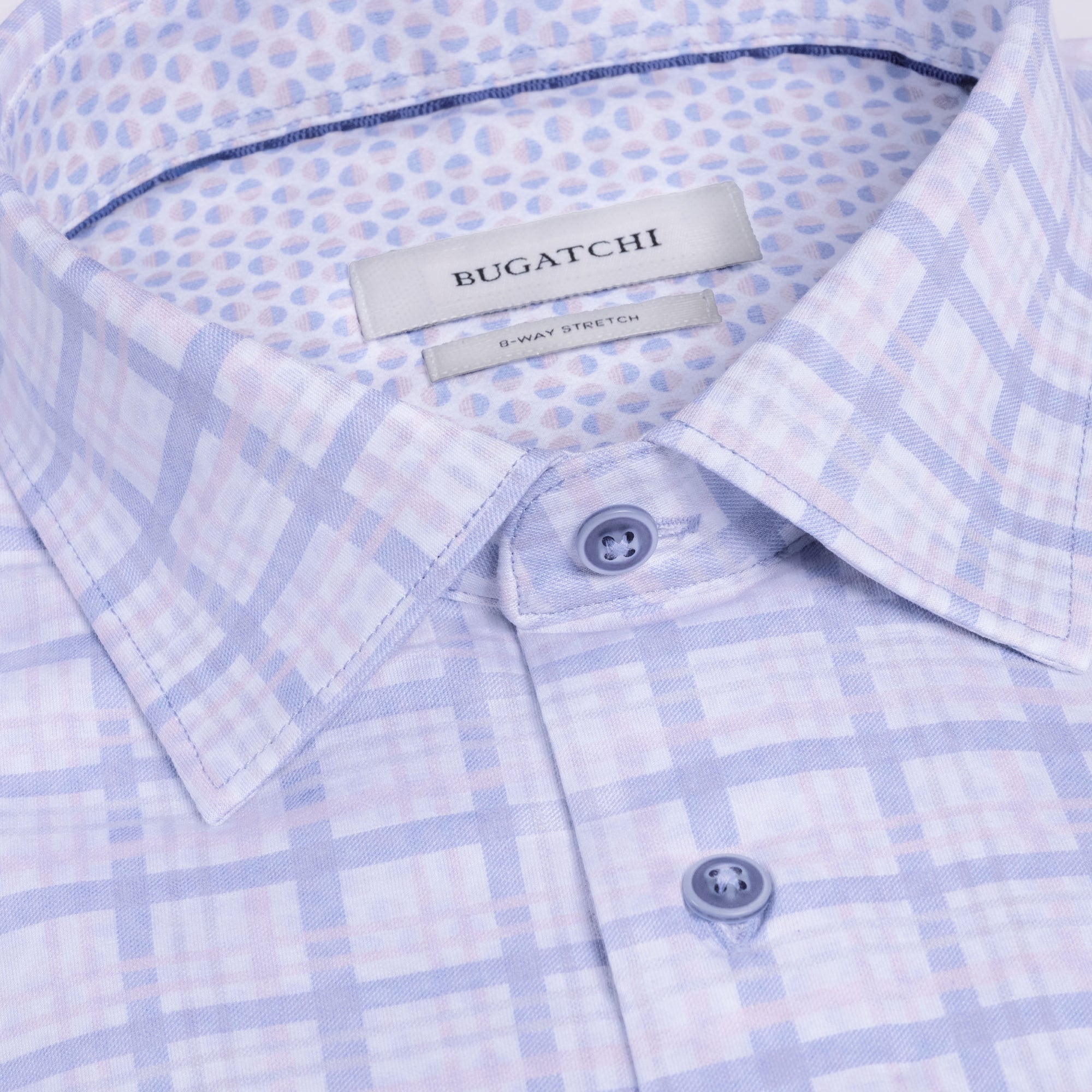 Jimmy OoohCotton Double-Sided Plaid & Geometric Shirt