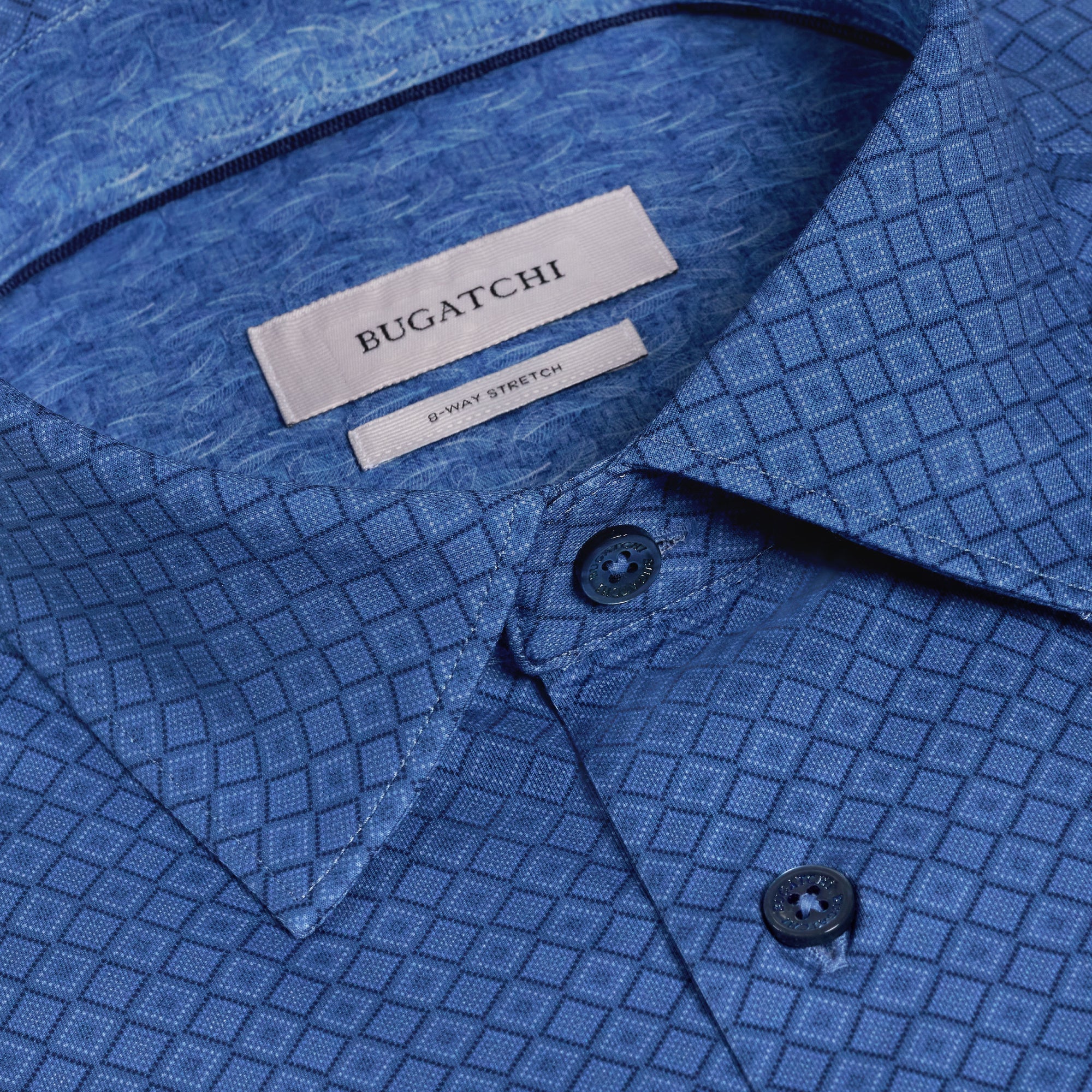 Jimmy OoohCotton Double-Sided Diamond & Leaf Print Shirt