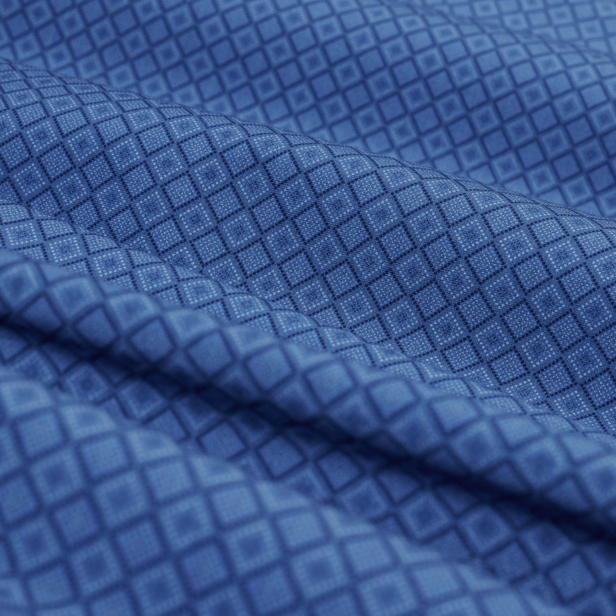 Jimmy OoohCotton Double-Sided Diamond & Leaf Print Shirt