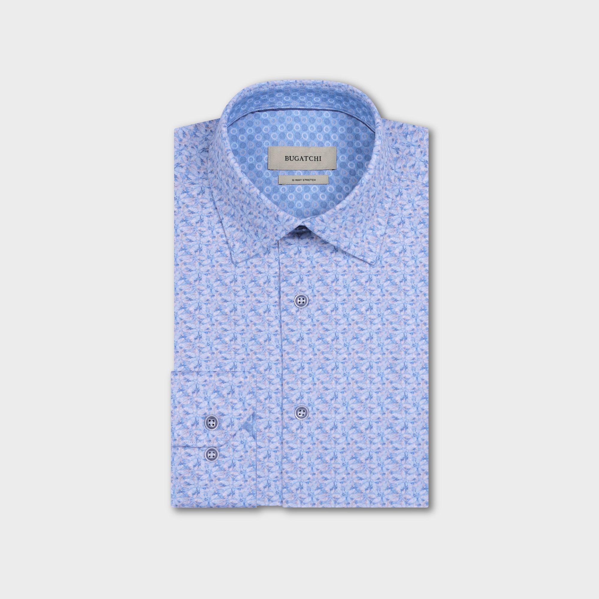 Jimmy OoohCotton Double-Sided Floral & Geometric Shirt