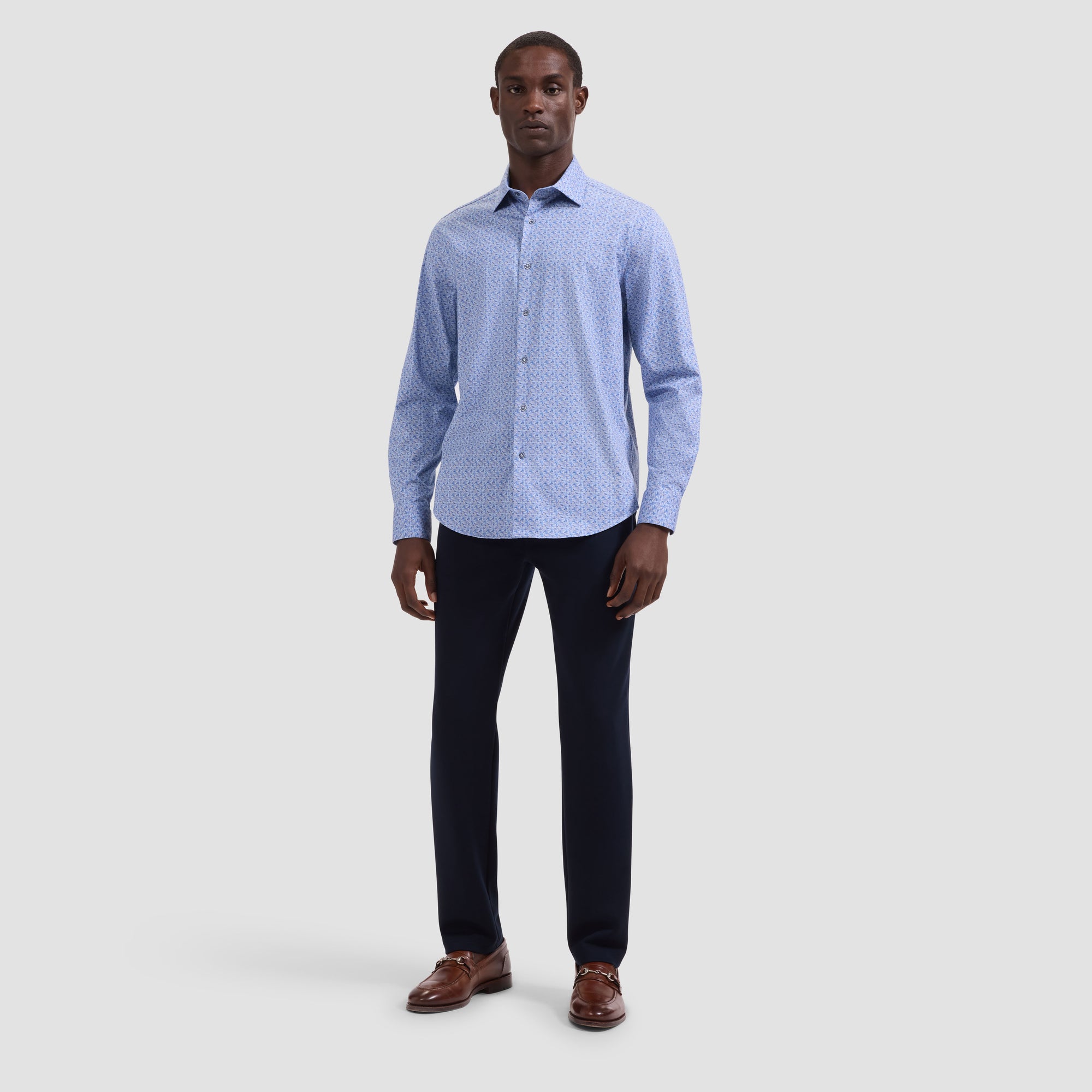 Jimmy OoohCotton Double-Sided Floral & Geometric Shirt