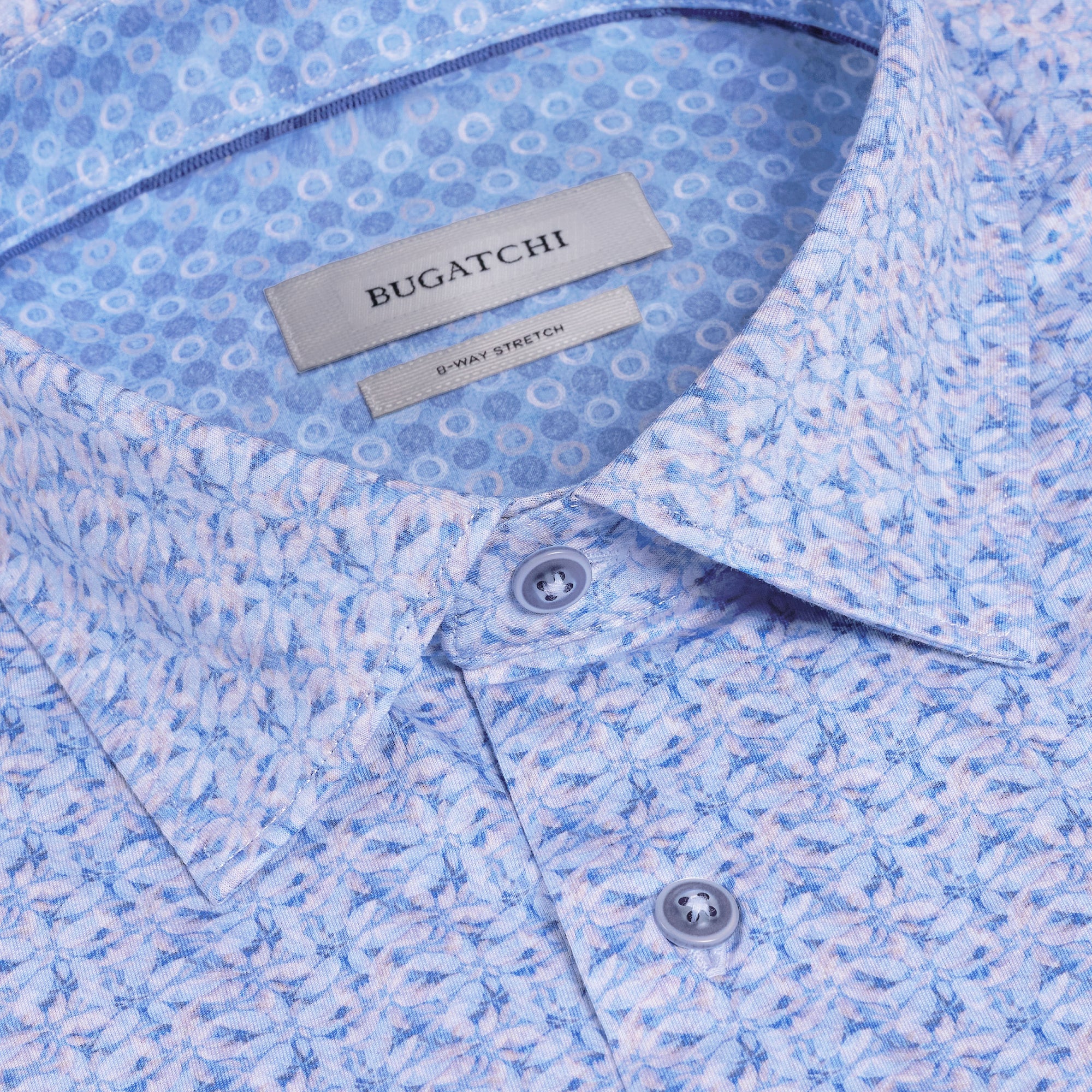 Jimmy OoohCotton Double-Sided Floral & Geometric Shirt