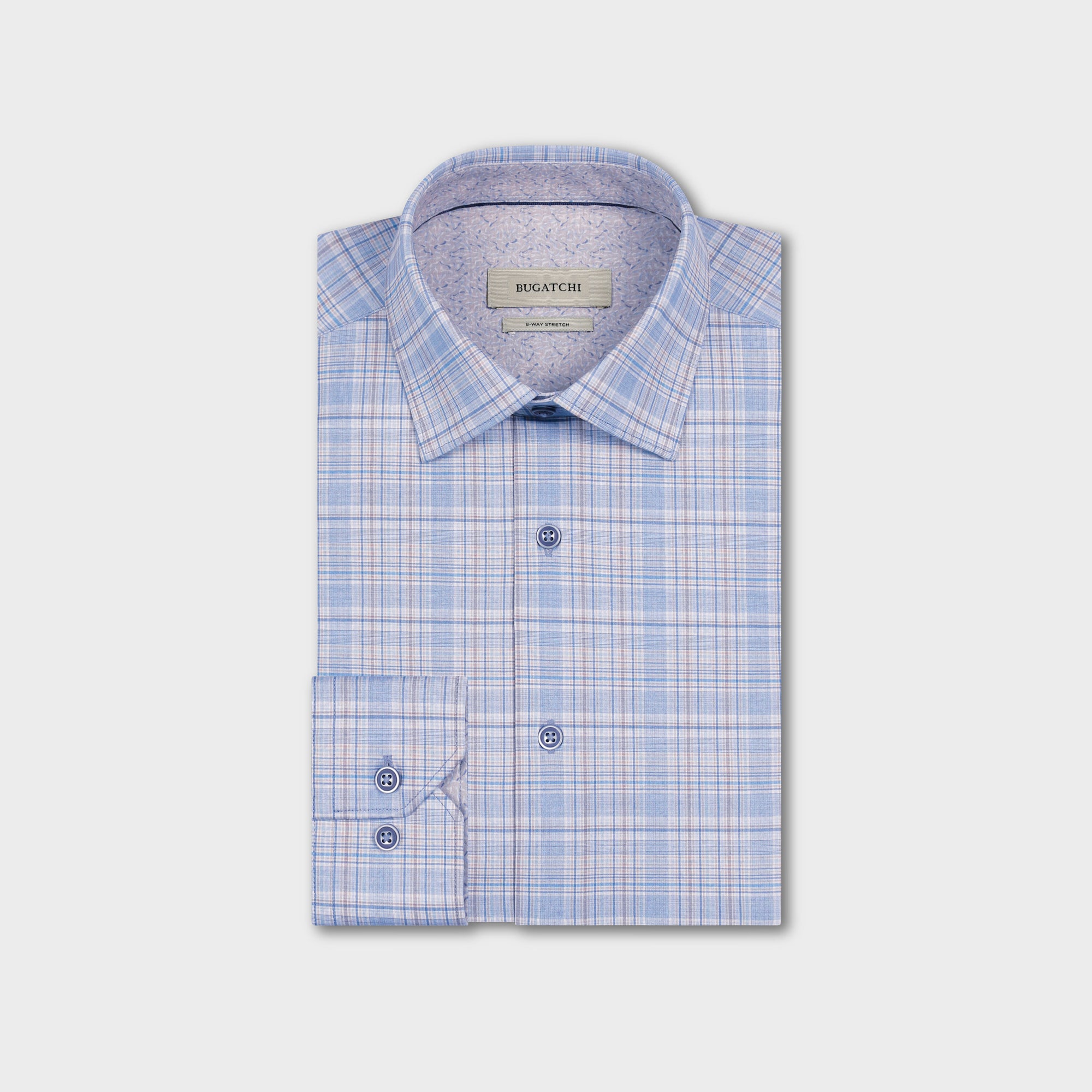 Jimmy OoohCotton Double-Sided Plaid & Abstract Shirt