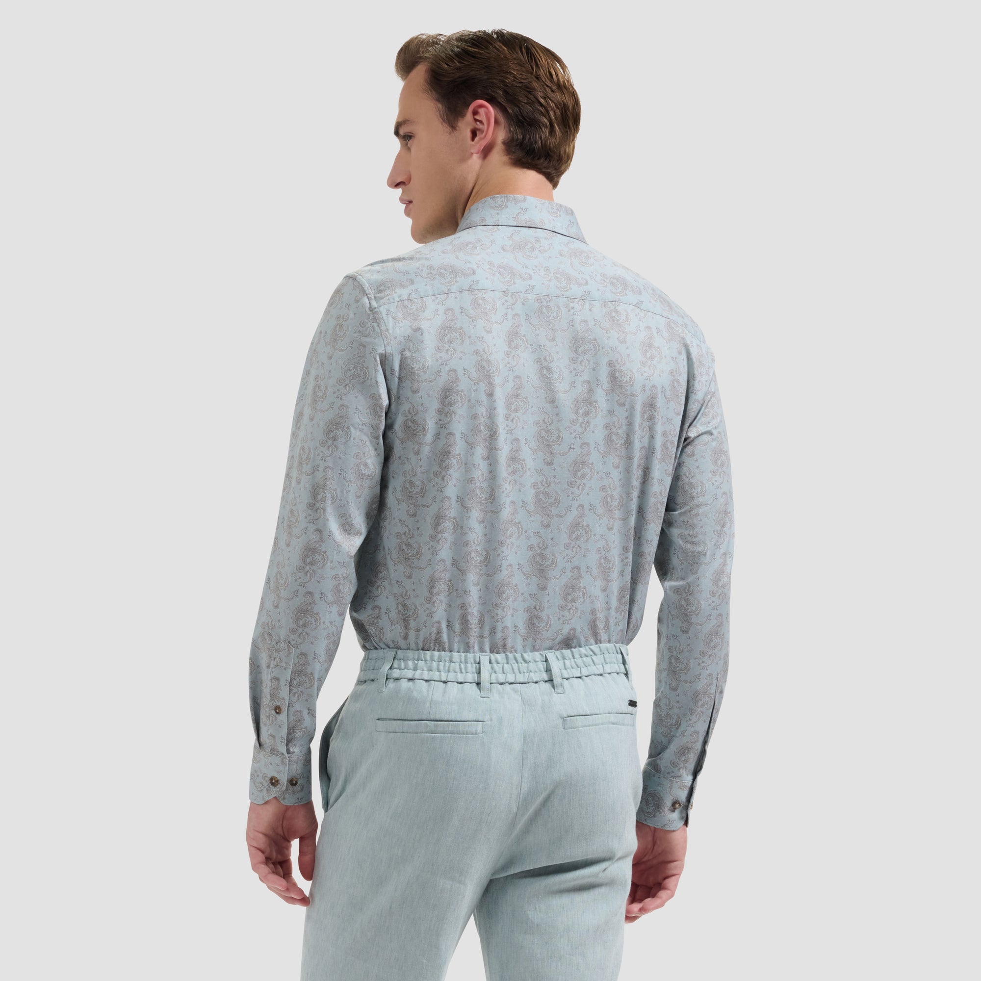 Jimmy OoohCotton Double-Sided Paisley & Geometric Shirt