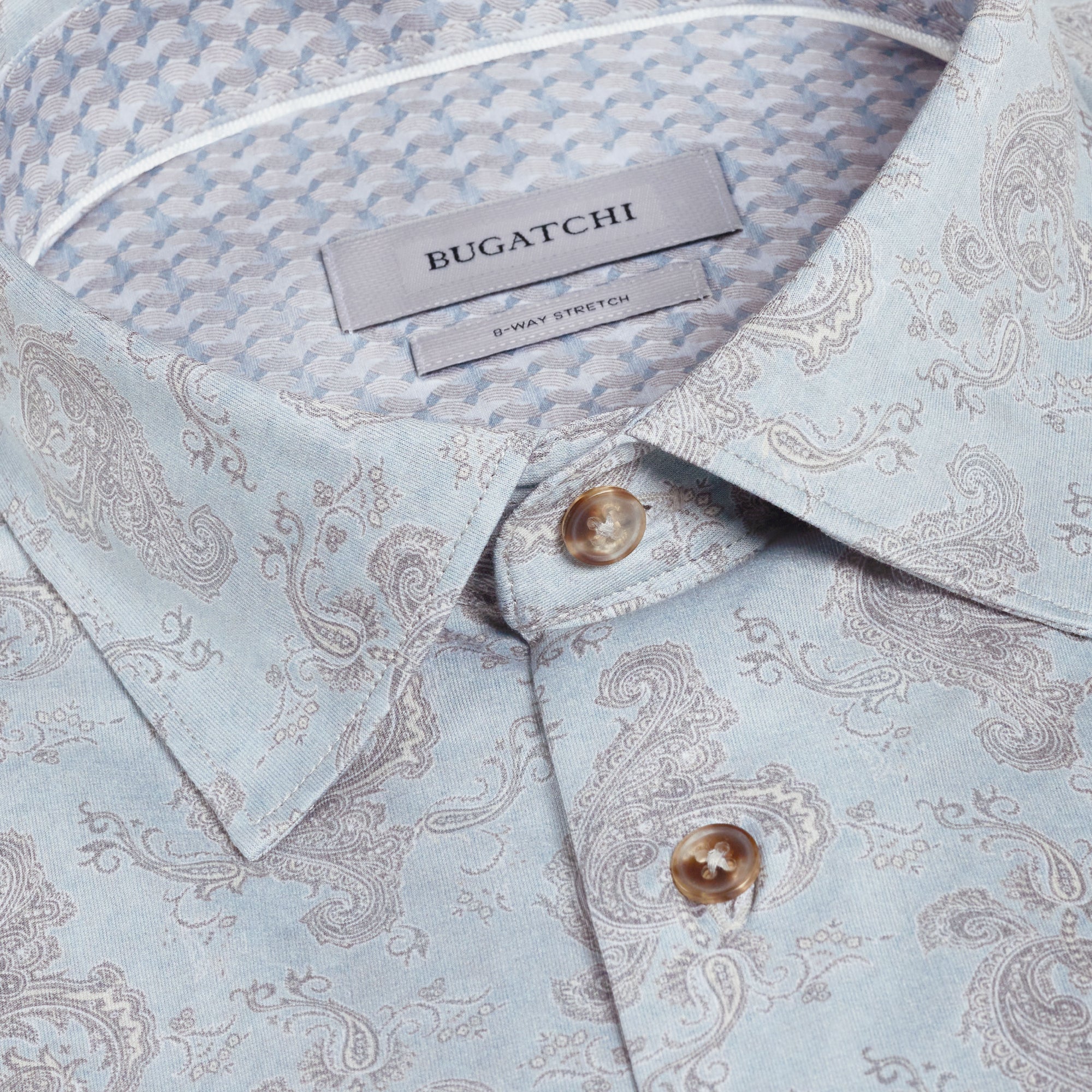 Jimmy OoohCotton Double-Sided Paisley & Geometric Shirt