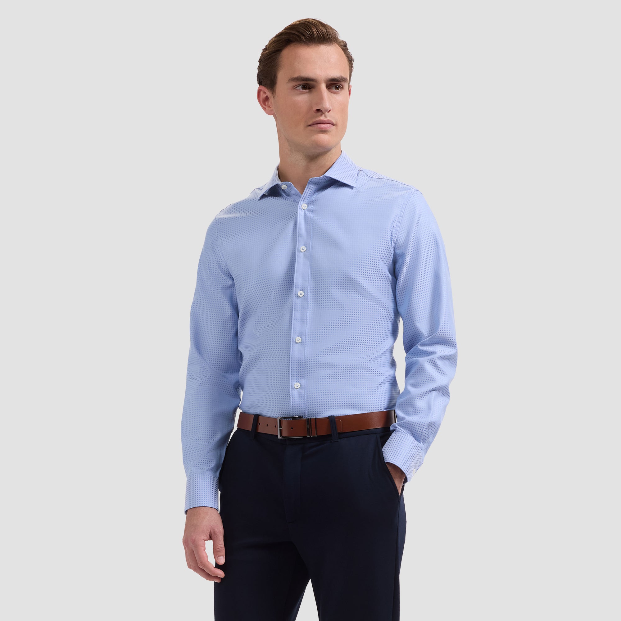 Axel Micro Check Jacquard Shirt