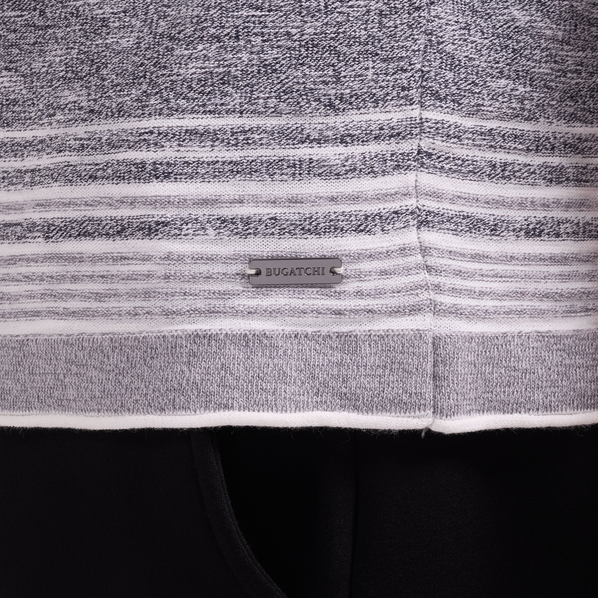Textured Stripe Crewneck Sweater
