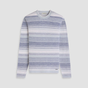 Textured Stripe Crewneck Sweater