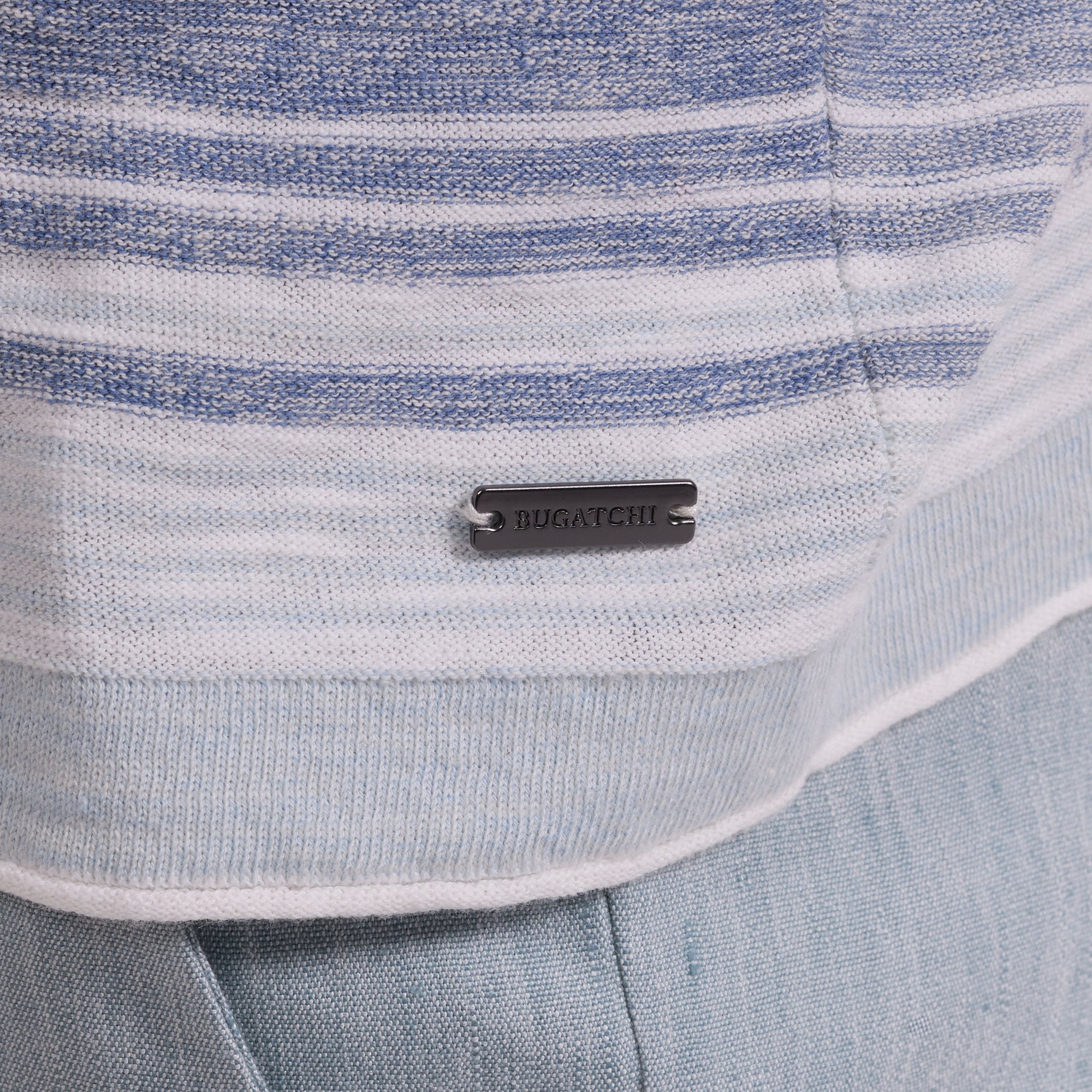 Textured Stripe Crewneck Sweater