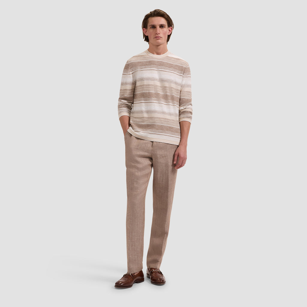 tobacco colored sweater Merino Mock-Neck Jumper Crew neck Ottod'Ame - Sweater in Laminated