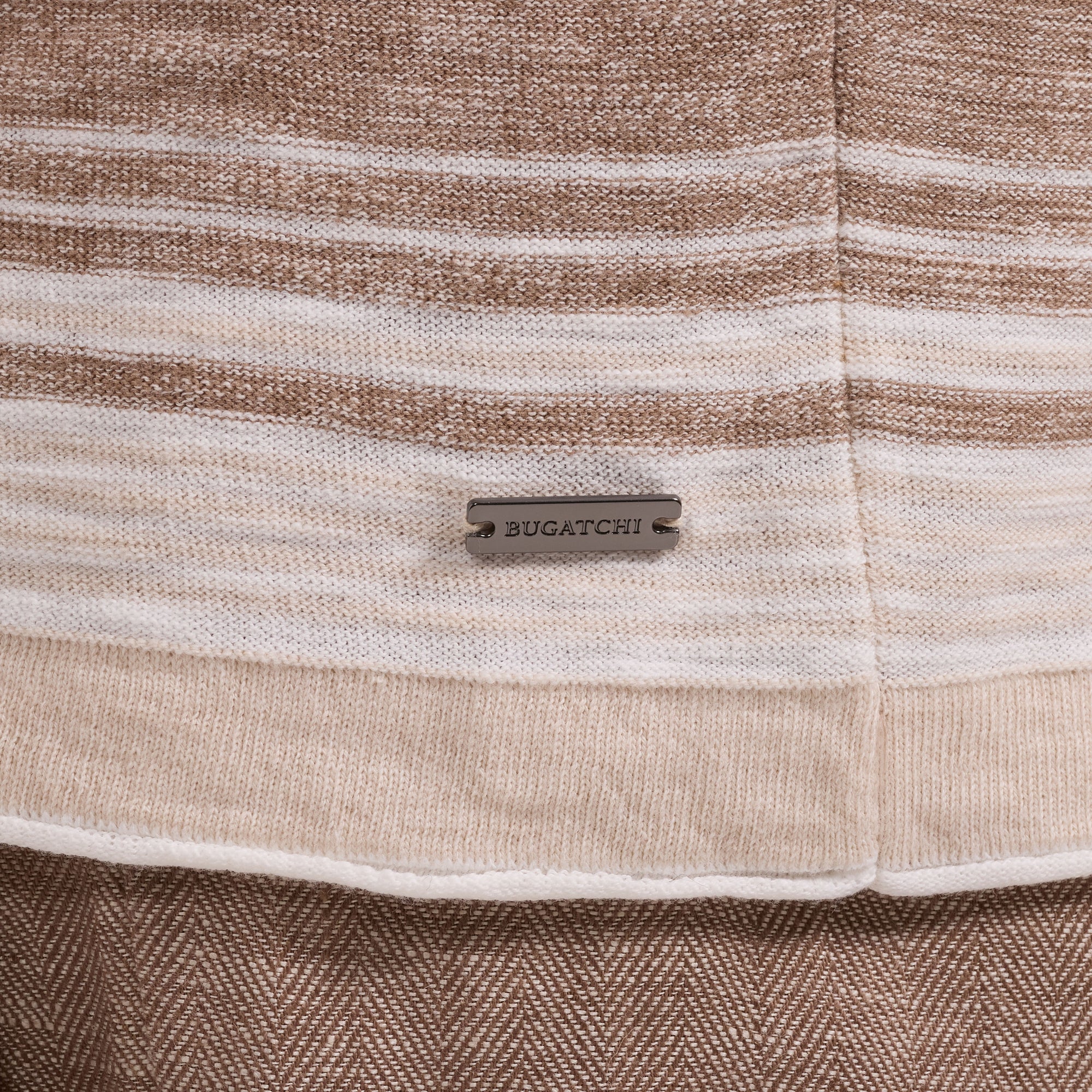 Textured Stripe Crewneck Sweater