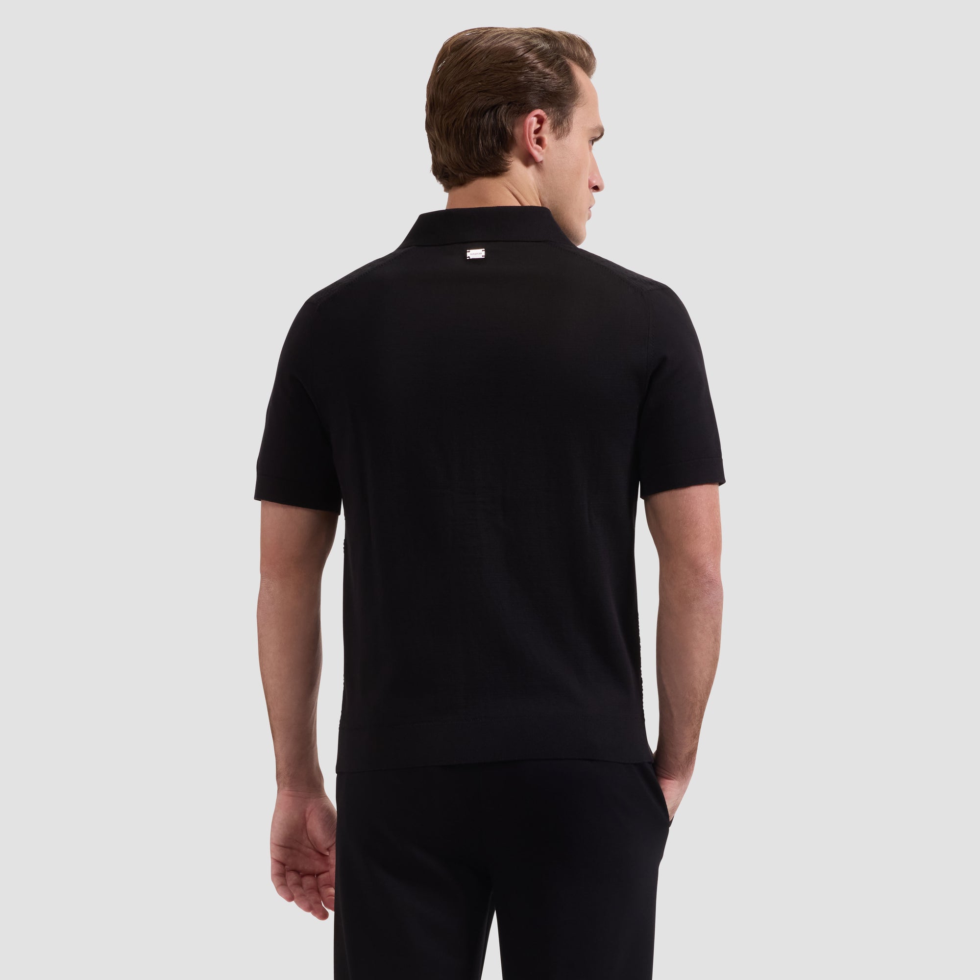 Basketweave Button-Front Short-Sleeve Sweater