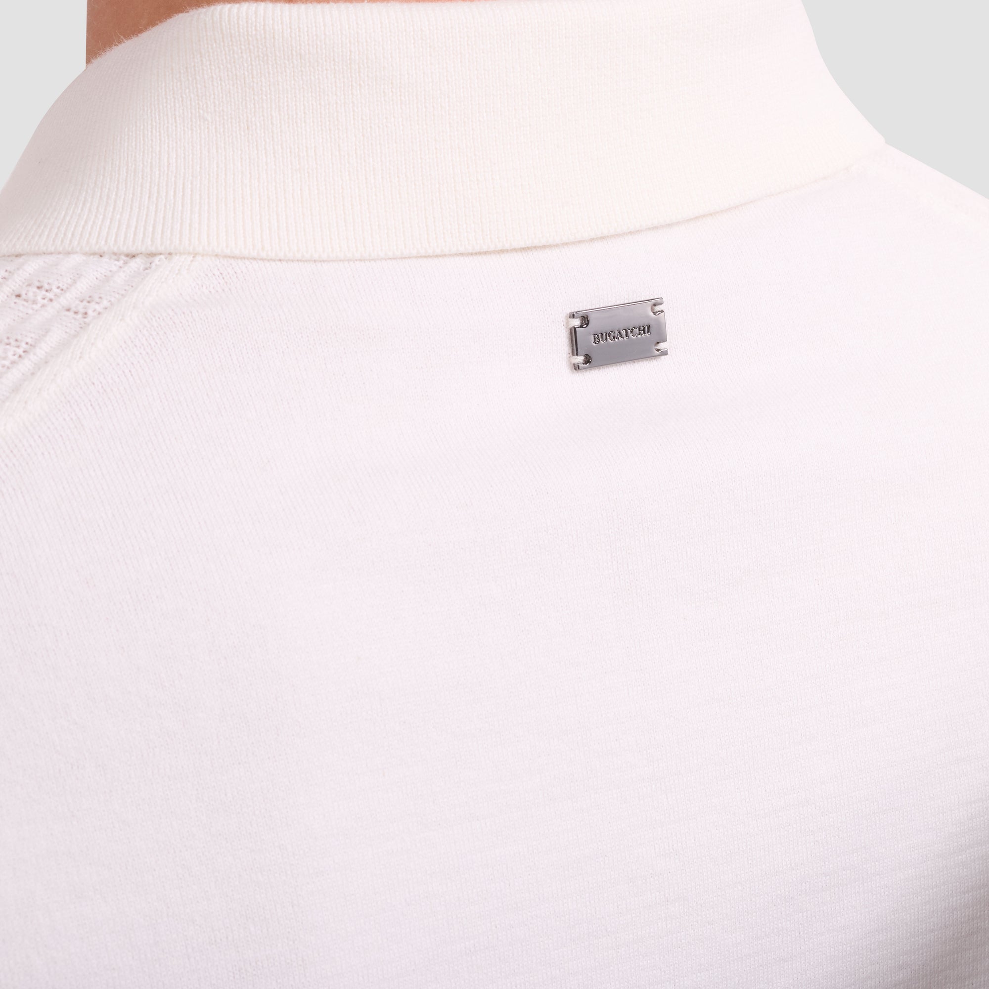 Basketweave Button-Front Short-Sleeve Sweater