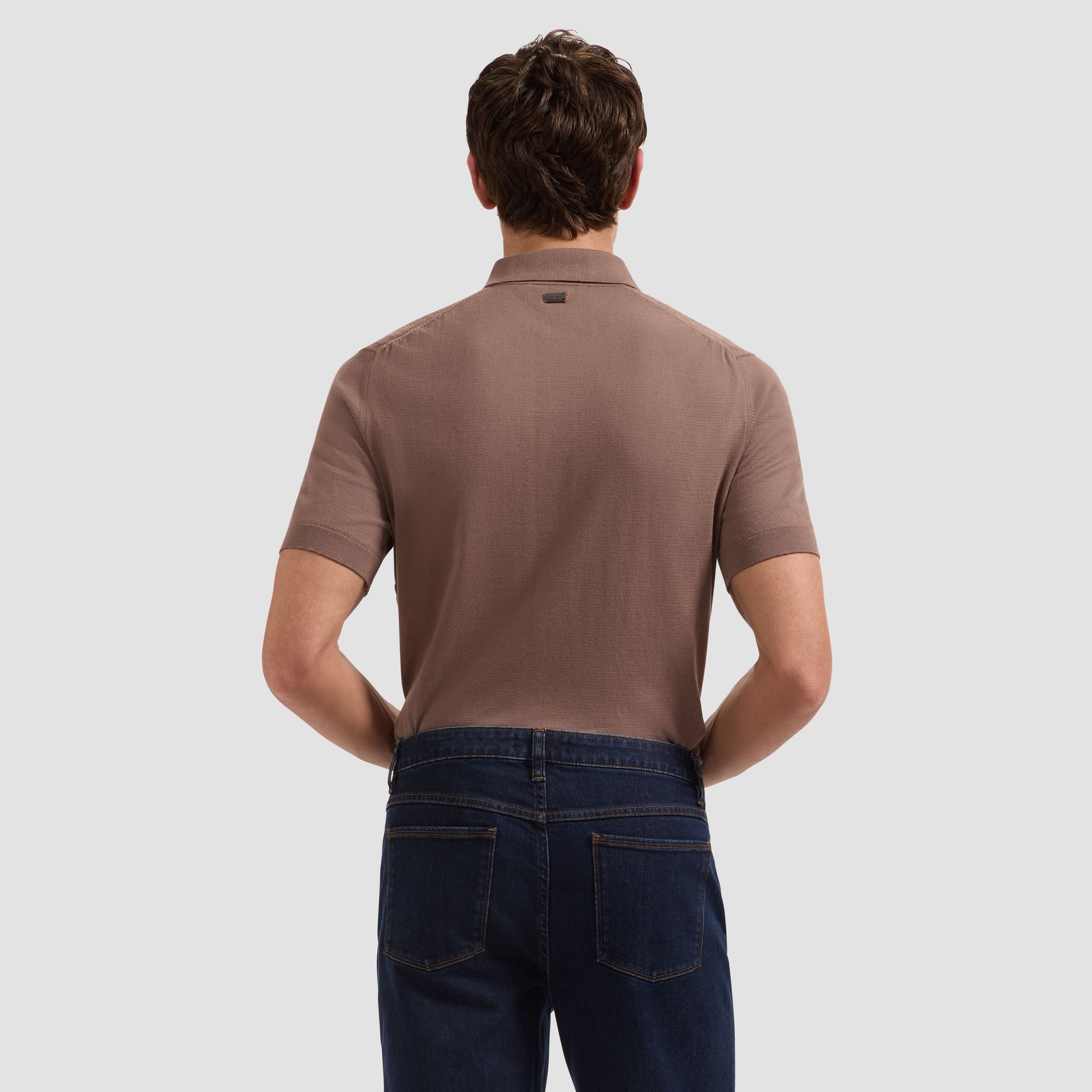 Basketweave Button-Front Short-Sleeve Sweater