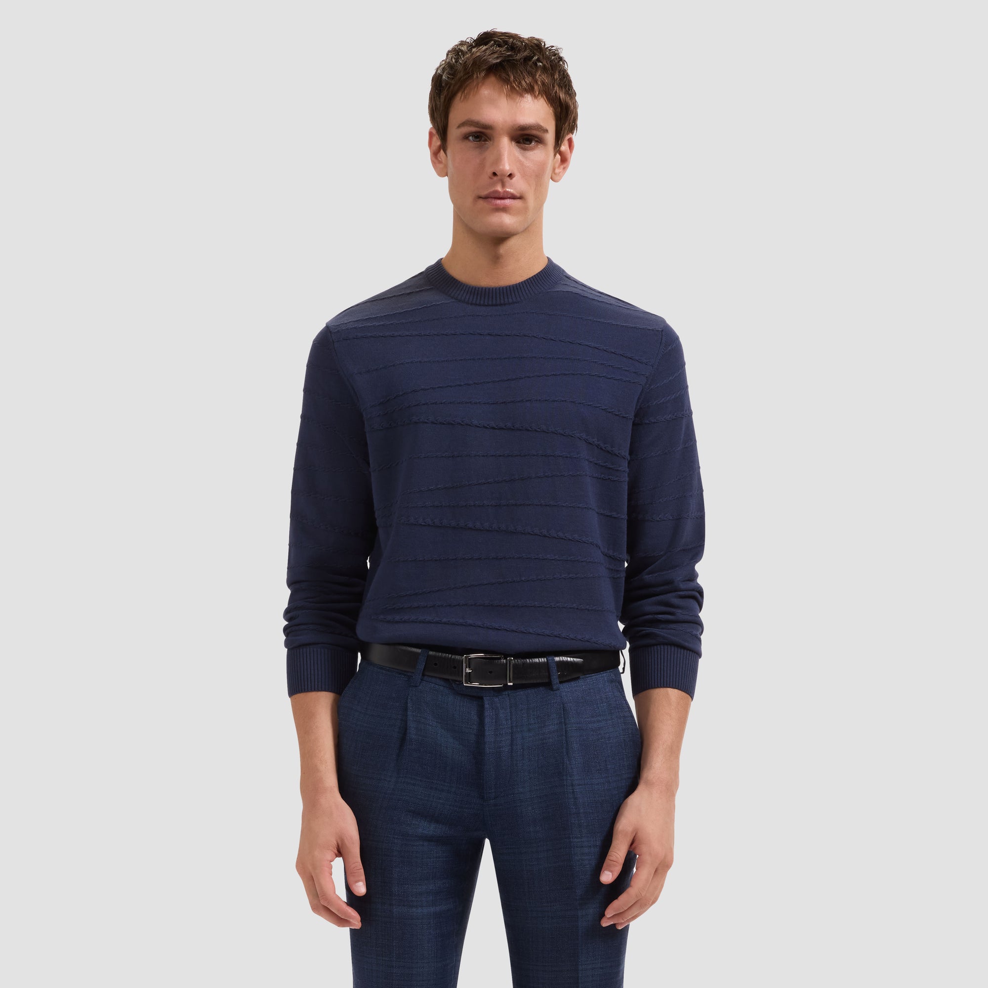 Chain-Link Crewneck Sweater