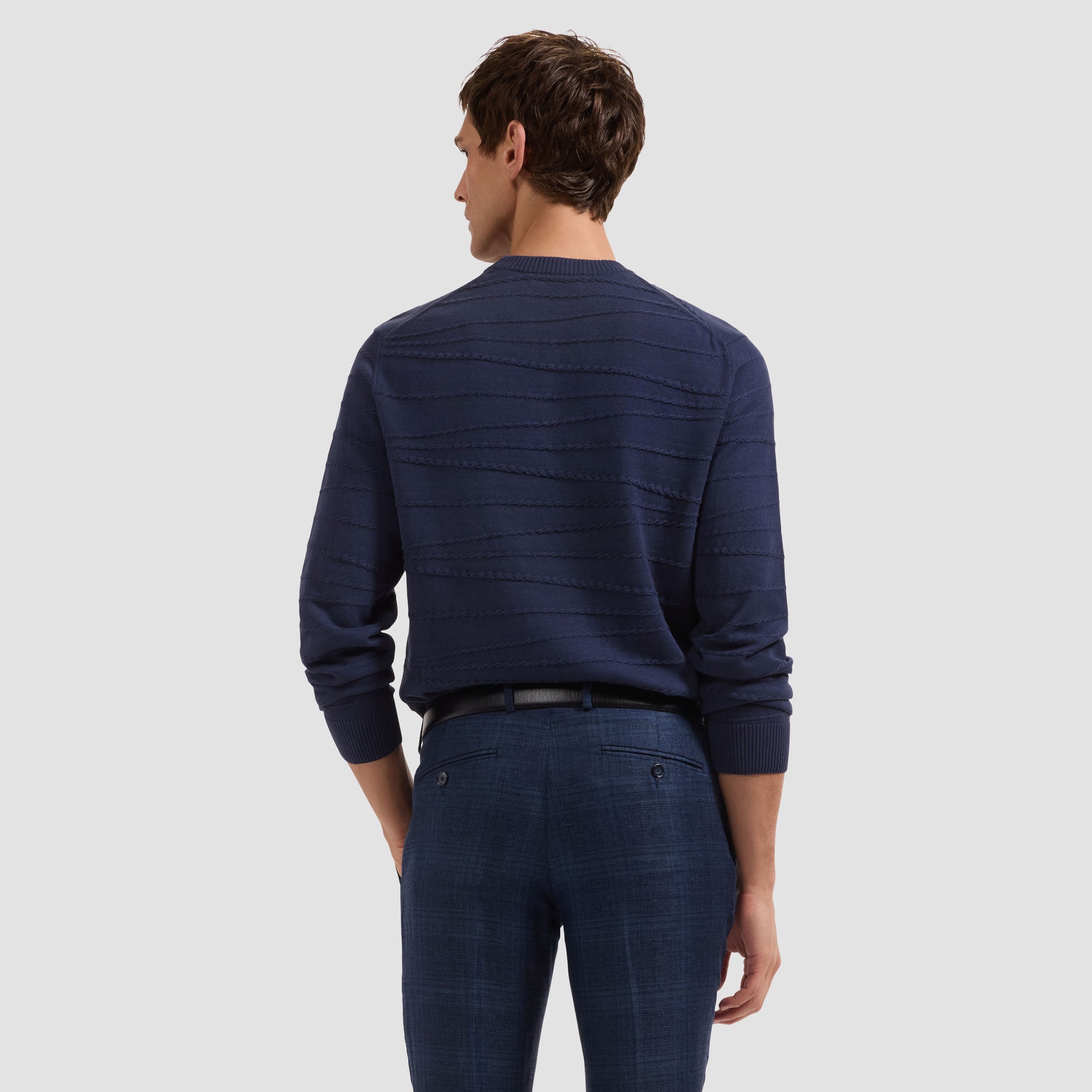 Chain-Link Crewneck Sweater