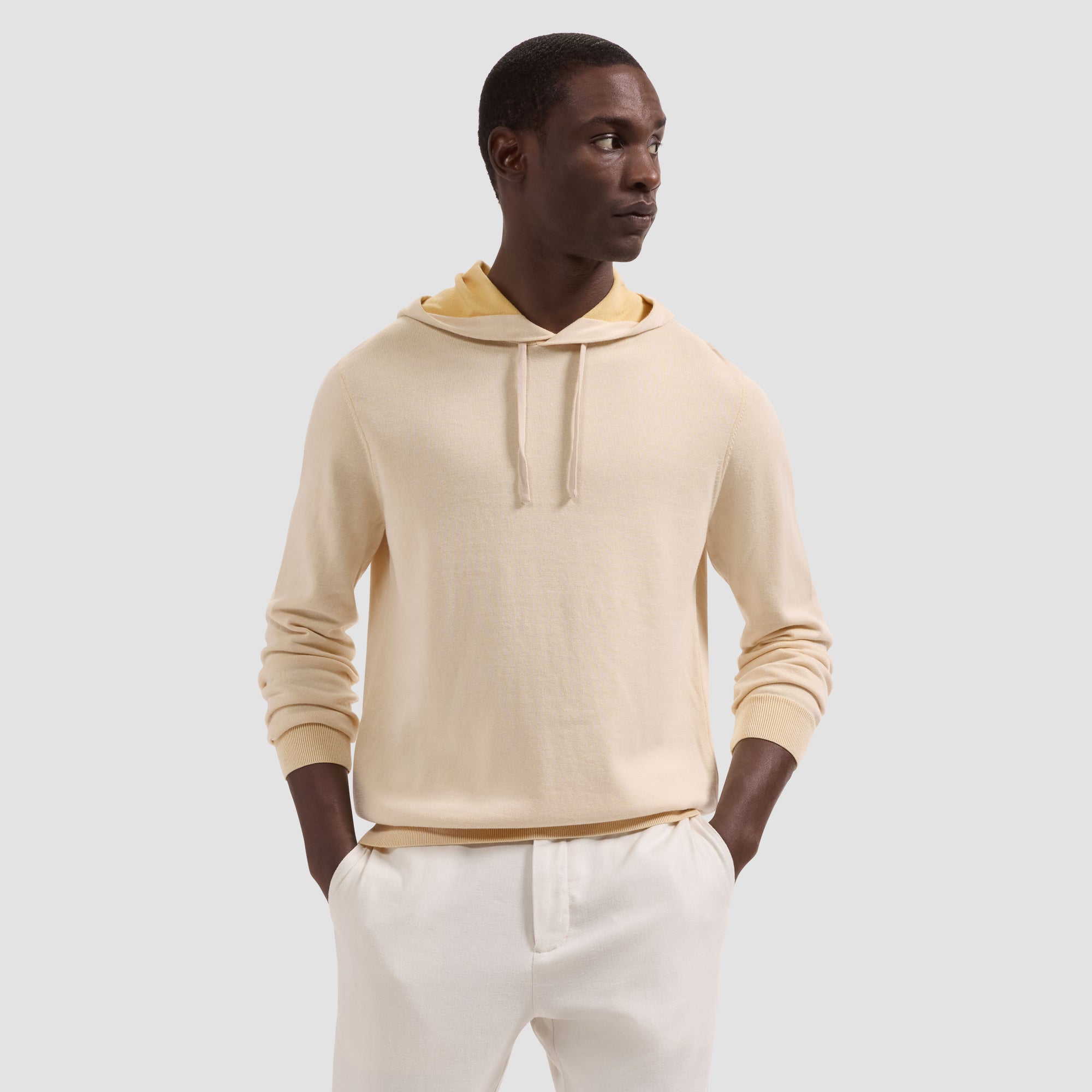 Jersey Knit Hoodie Sweater