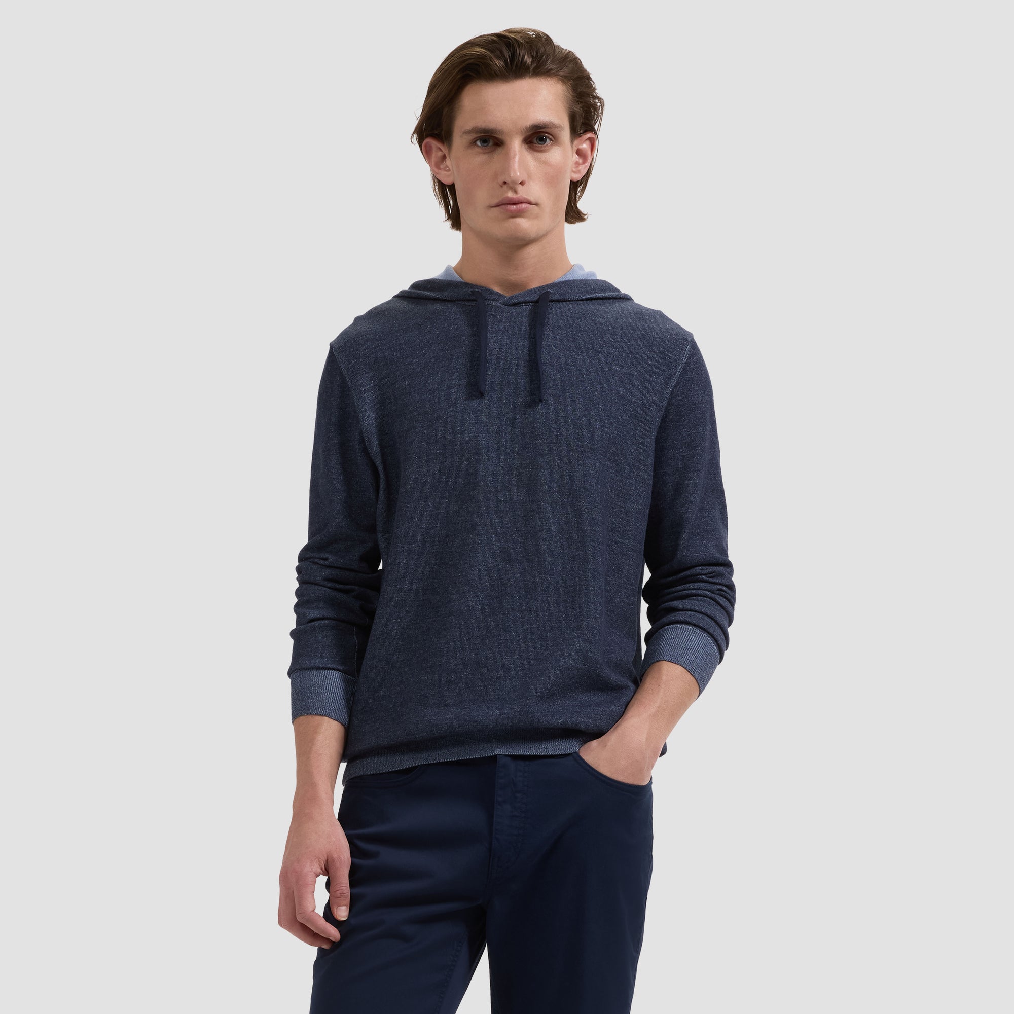 Jersey Knit Hoodie Sweater