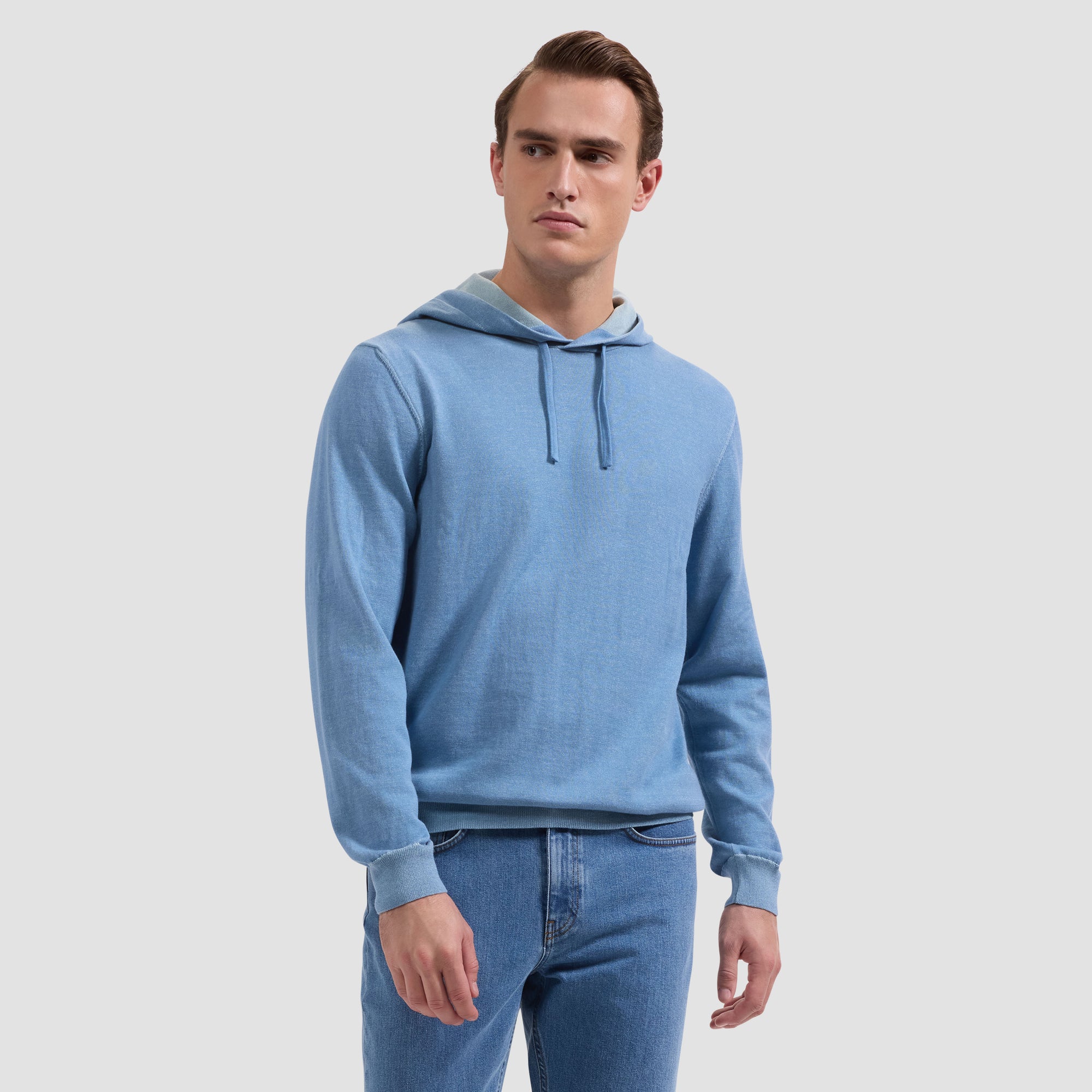 Jersey Knit Hoodie Sweater