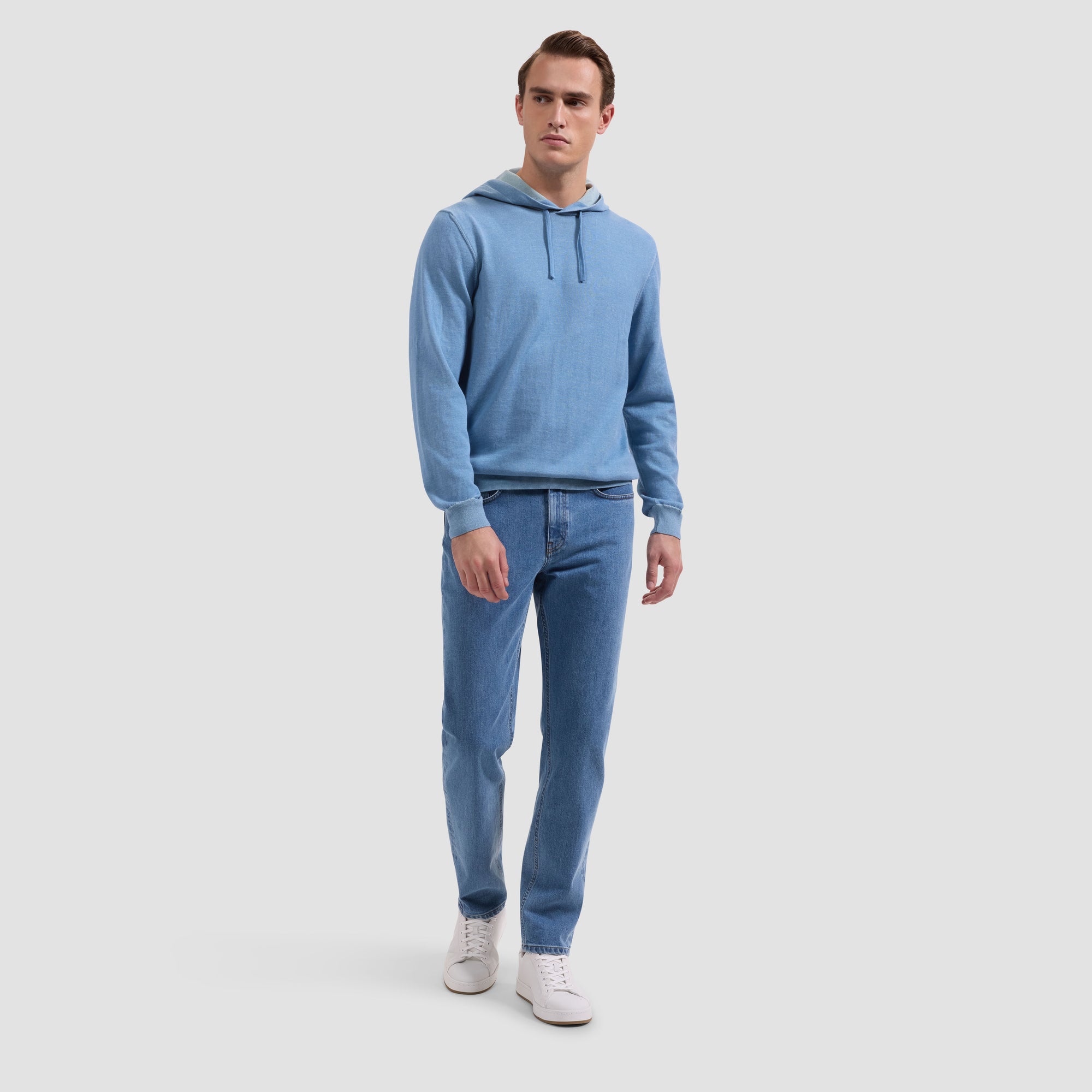 Jersey Knit Hoodie Sweater