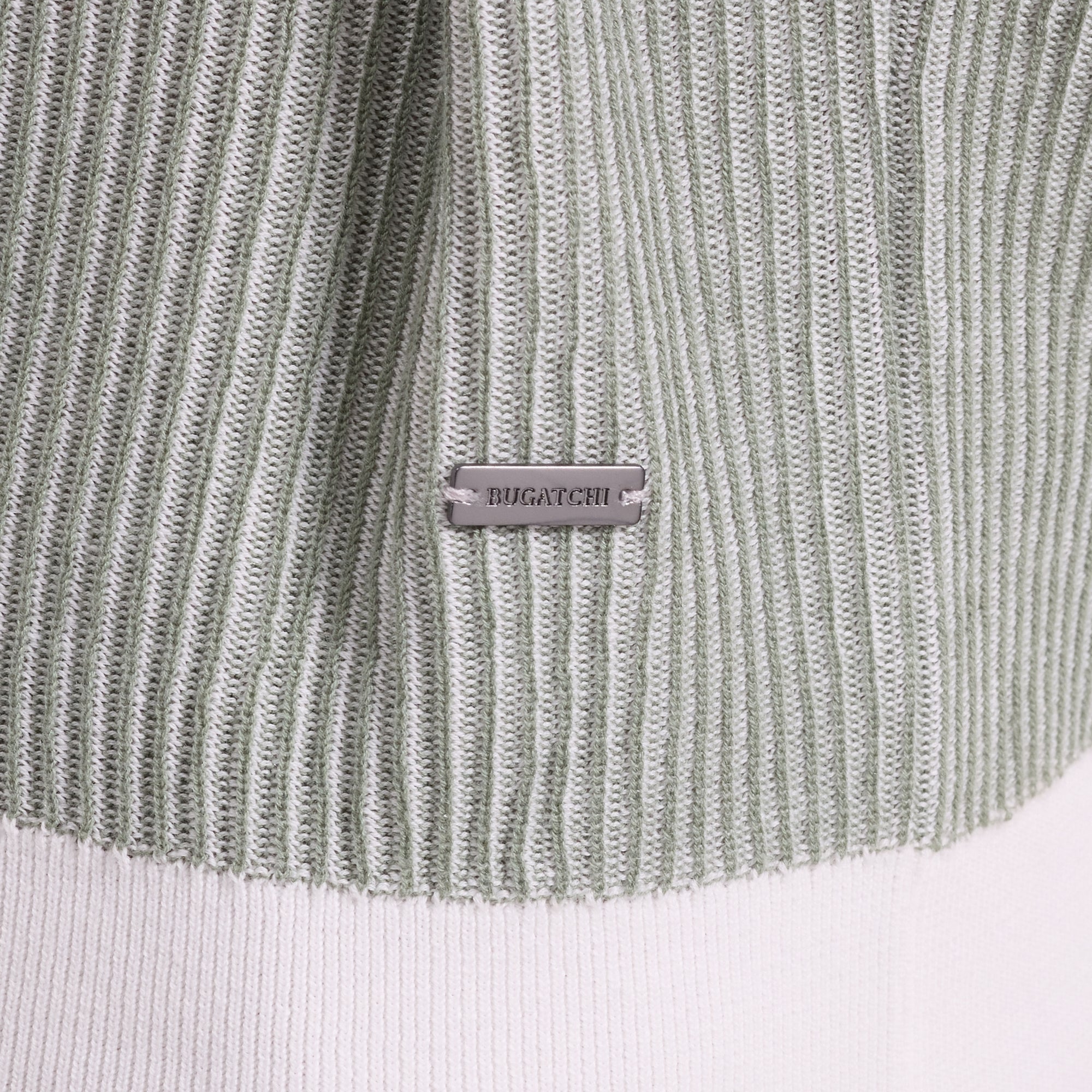 Ottoman Rib Quarter Zip Short-Sleeve Polo Sweater