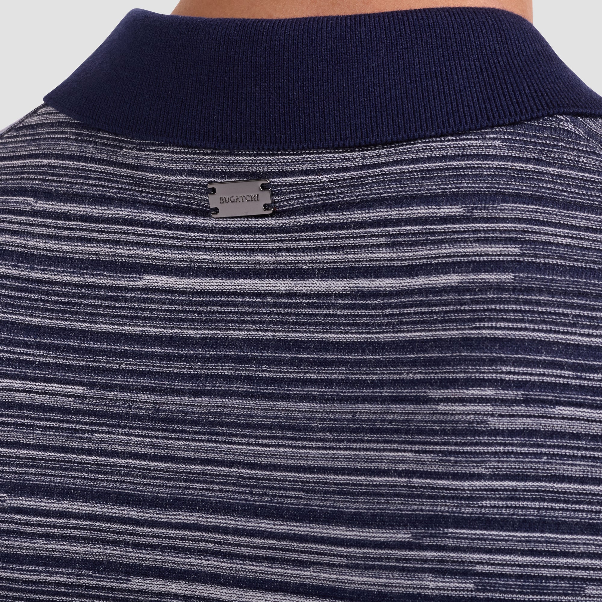Space-Dyed Short-Sleeve Polo Sweater