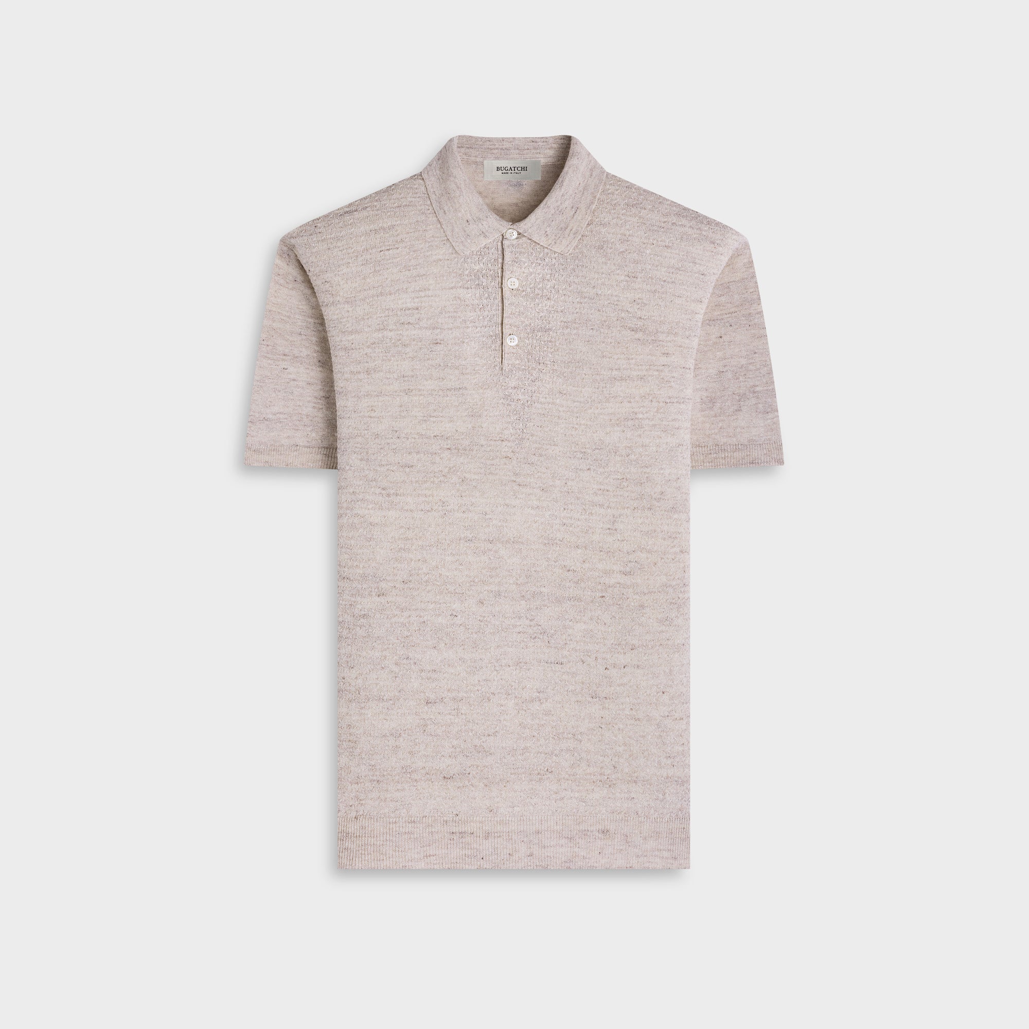 Marled Short-Sleeve Polo Sweater