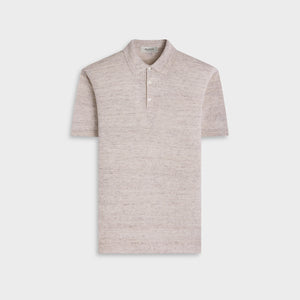 Marled Short-Sleeve Polo Sweater