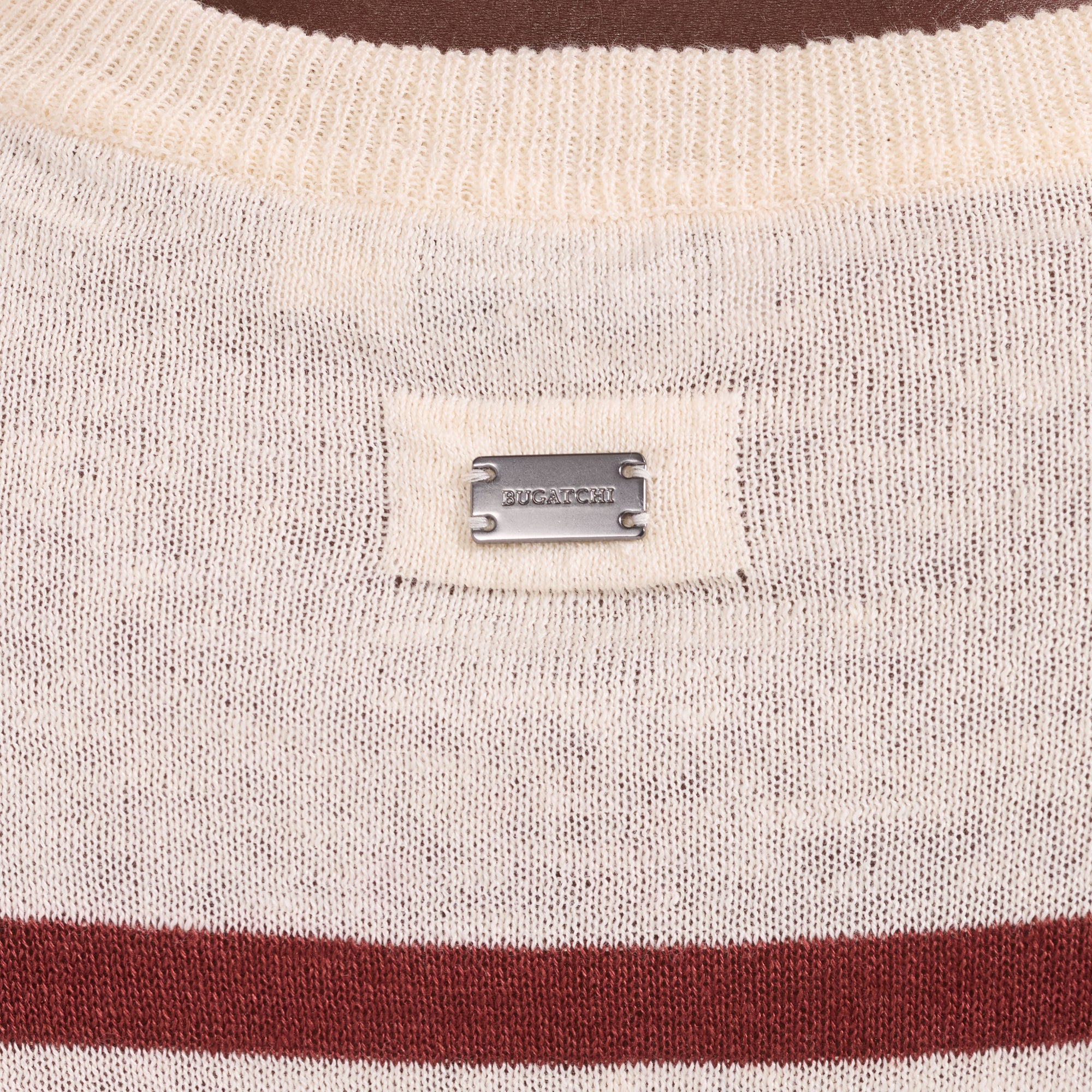 Striped Short-Sleeve Crewneck Sweater