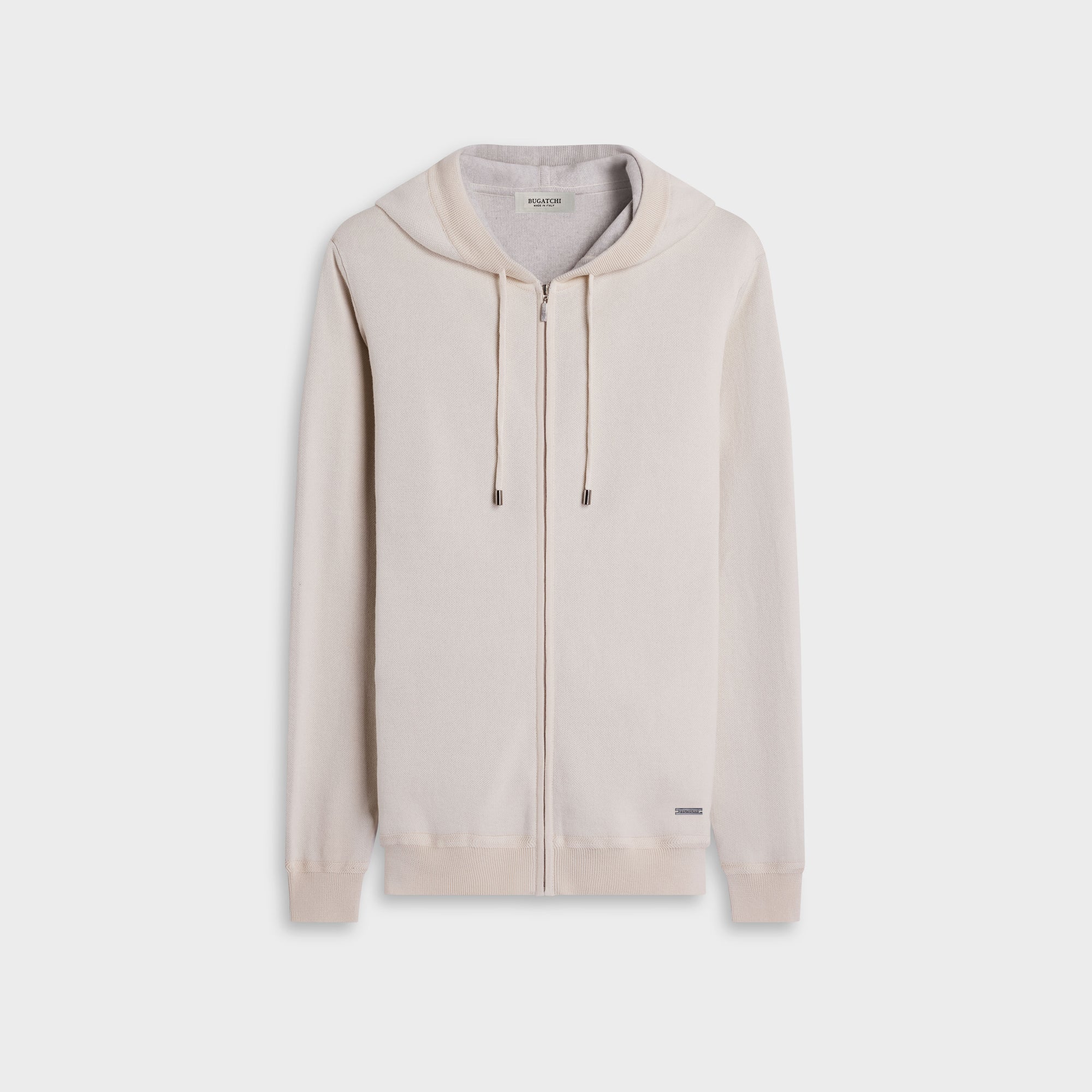 Solid Full-Zip Hoodie Sweater