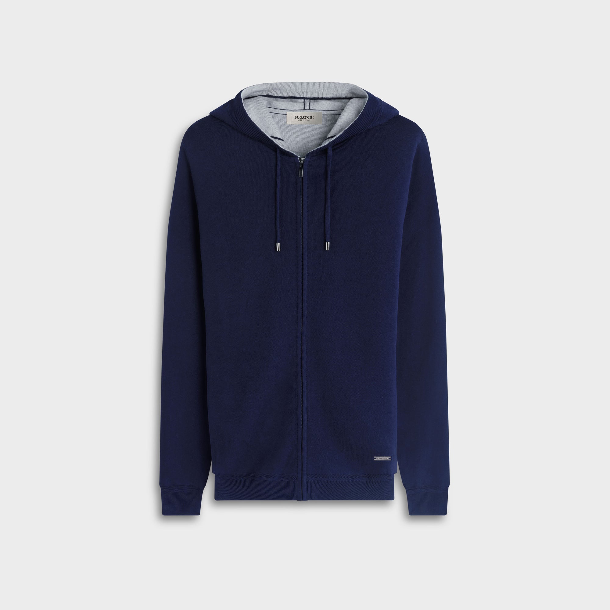 Solid Full-Zip Hoodie Sweater