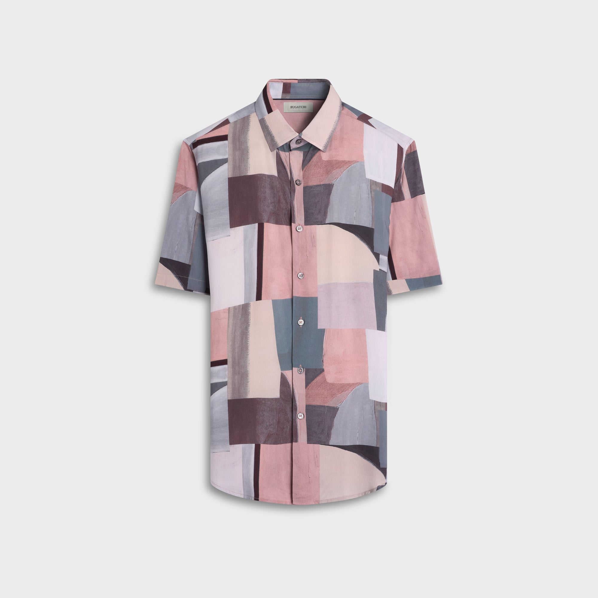 Orson Abstract Color Block Short-Sleeve Shirt