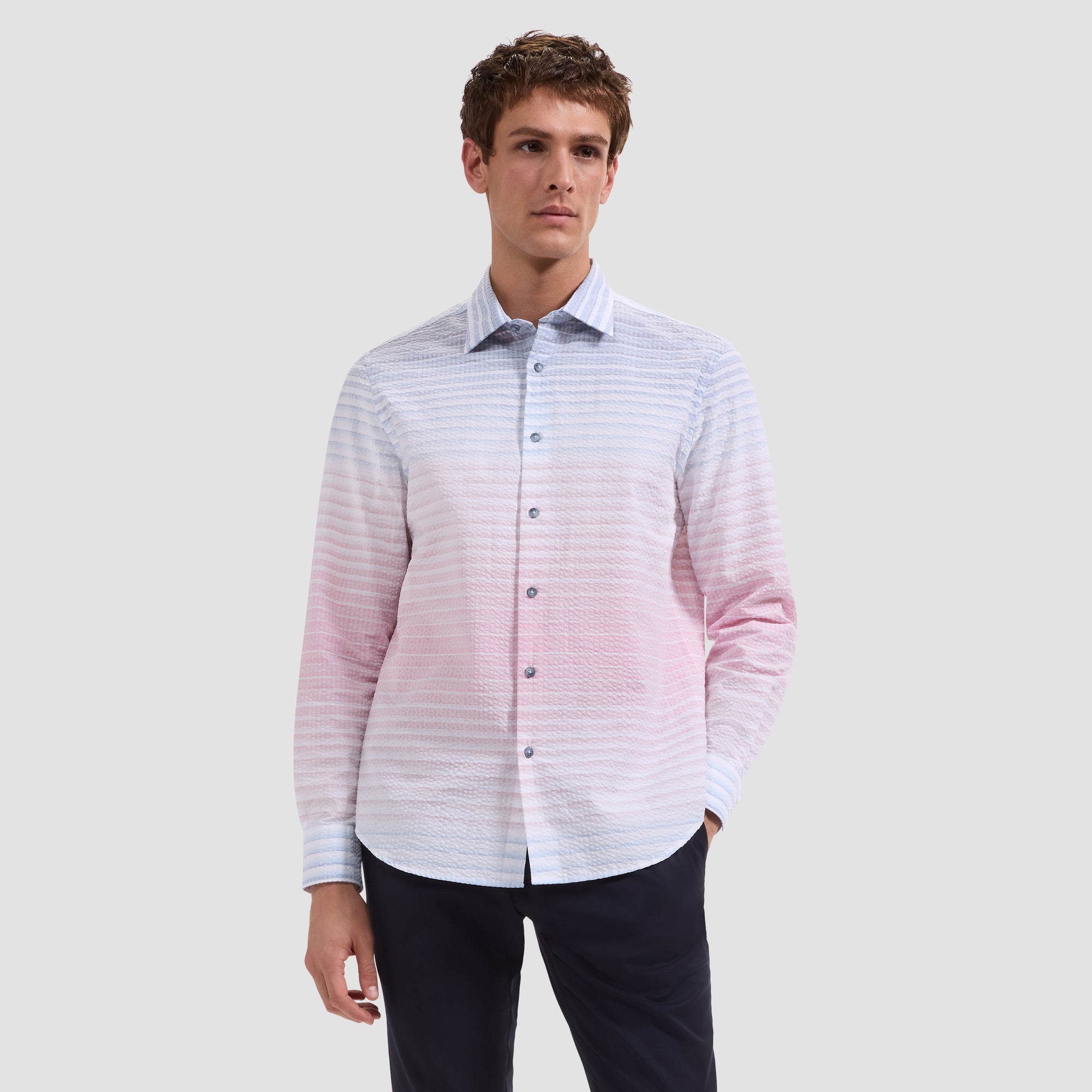 Julian Ombre Stripe Seersucker Shirt