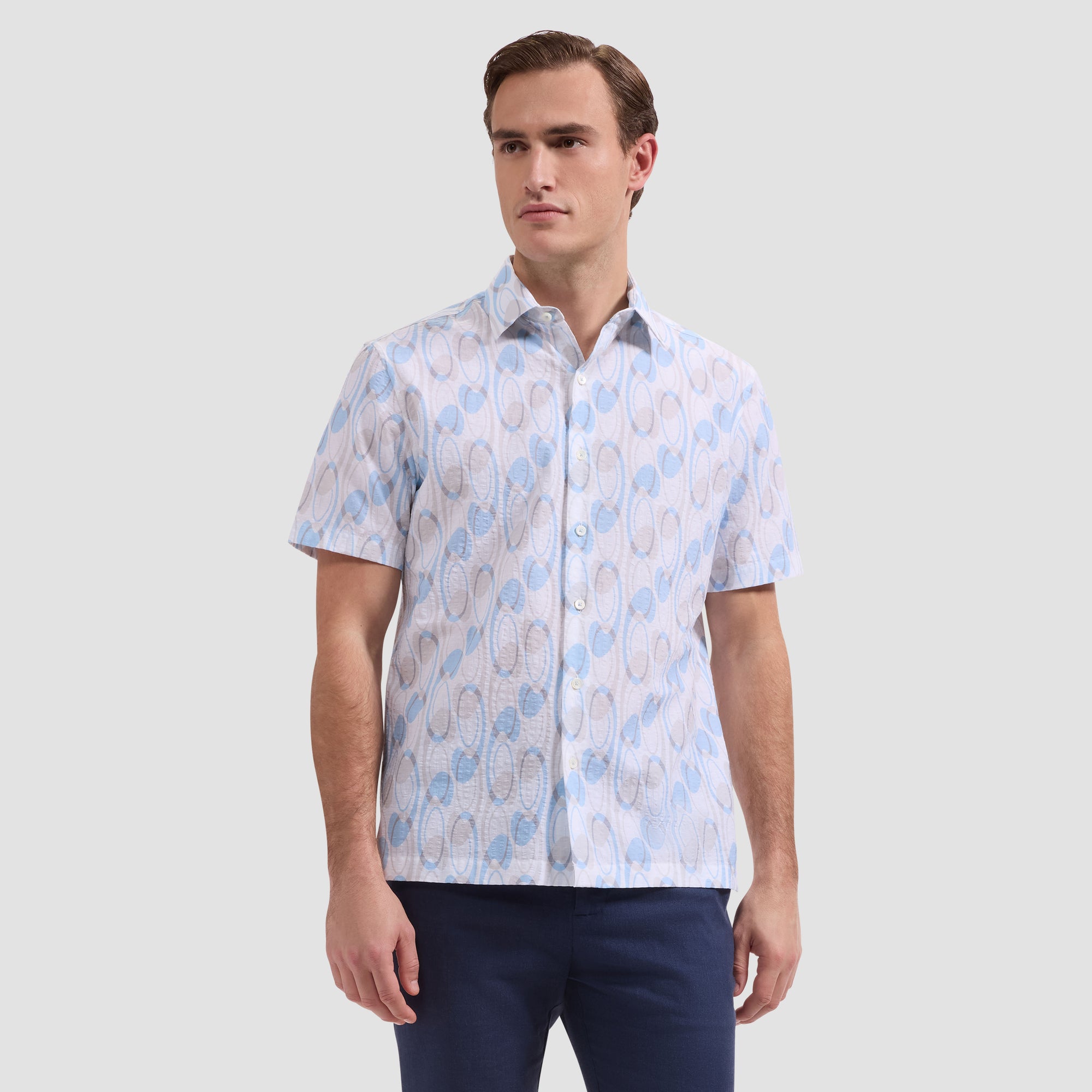 Vero Retro Abstract Short-Sleeve Shirt