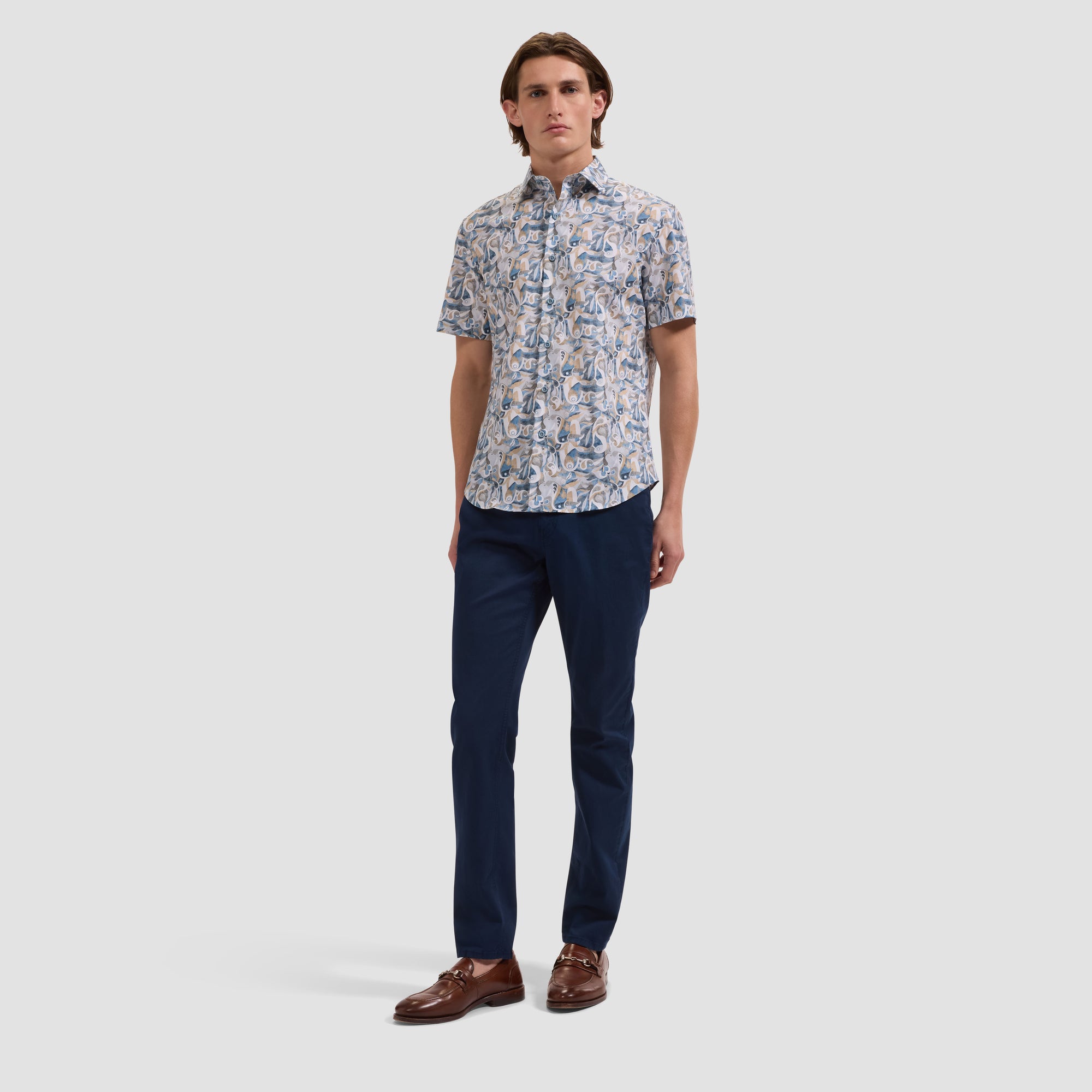 Orson Abstract Paisley Short-Sleeve Shirt
