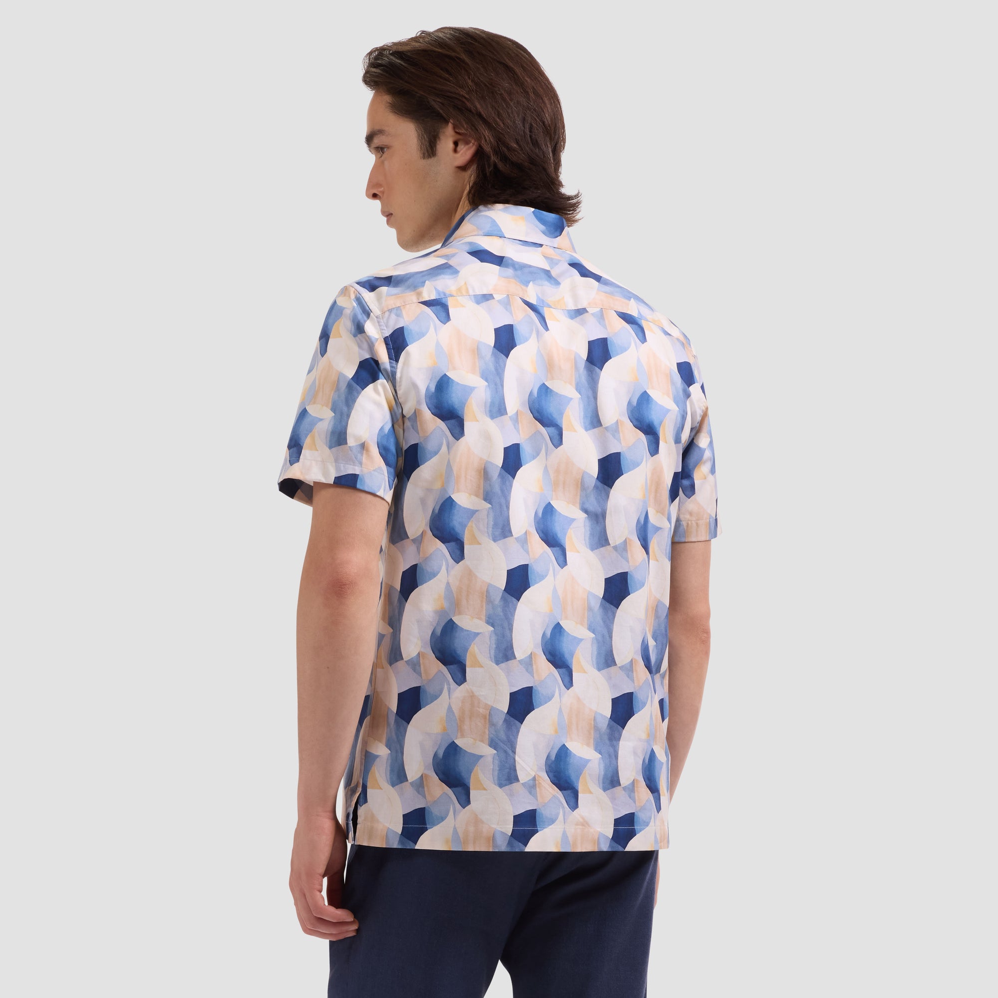 Vero Watercolor Abstract Short-Sleeve Shirt