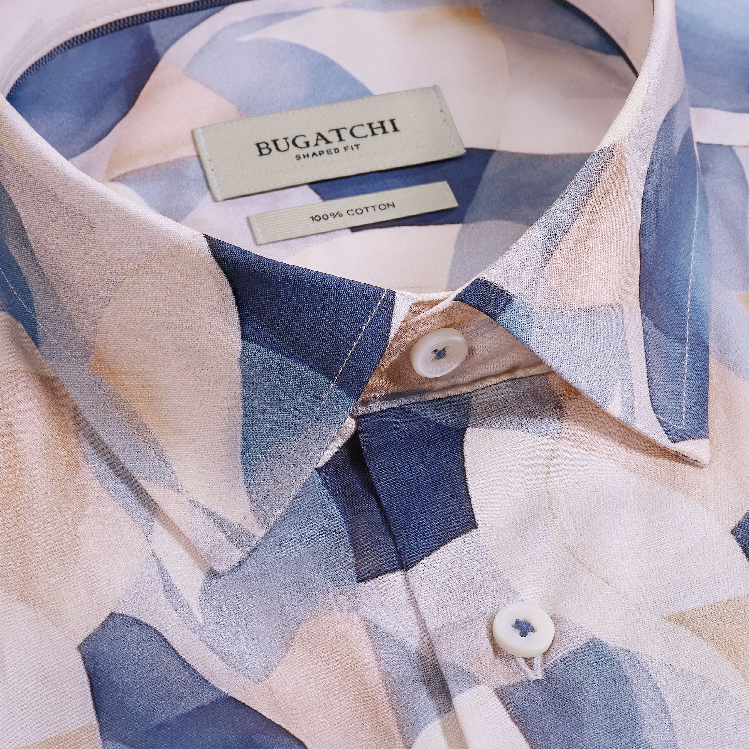 bugatchi shaped fit dress shirt Bugatchi Shaped Fit Dress Shirt Sz 3XL Plaid Blue/white 100% Cotton VG Condition