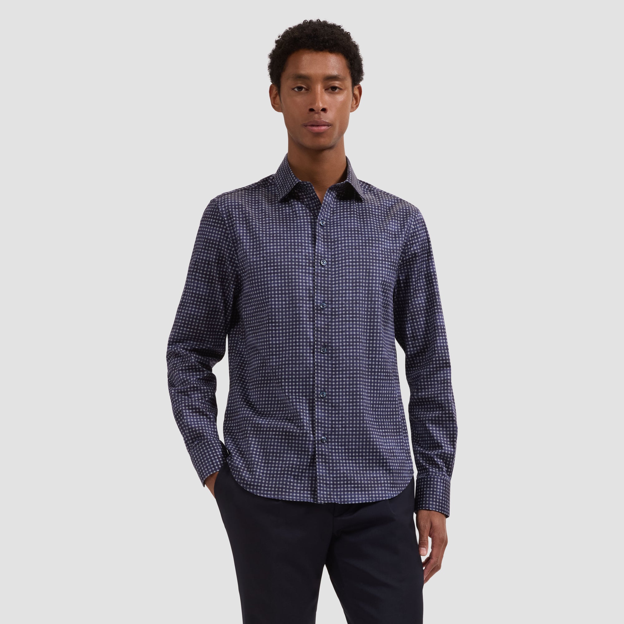 Axel Micro Floral Geometric Shirt