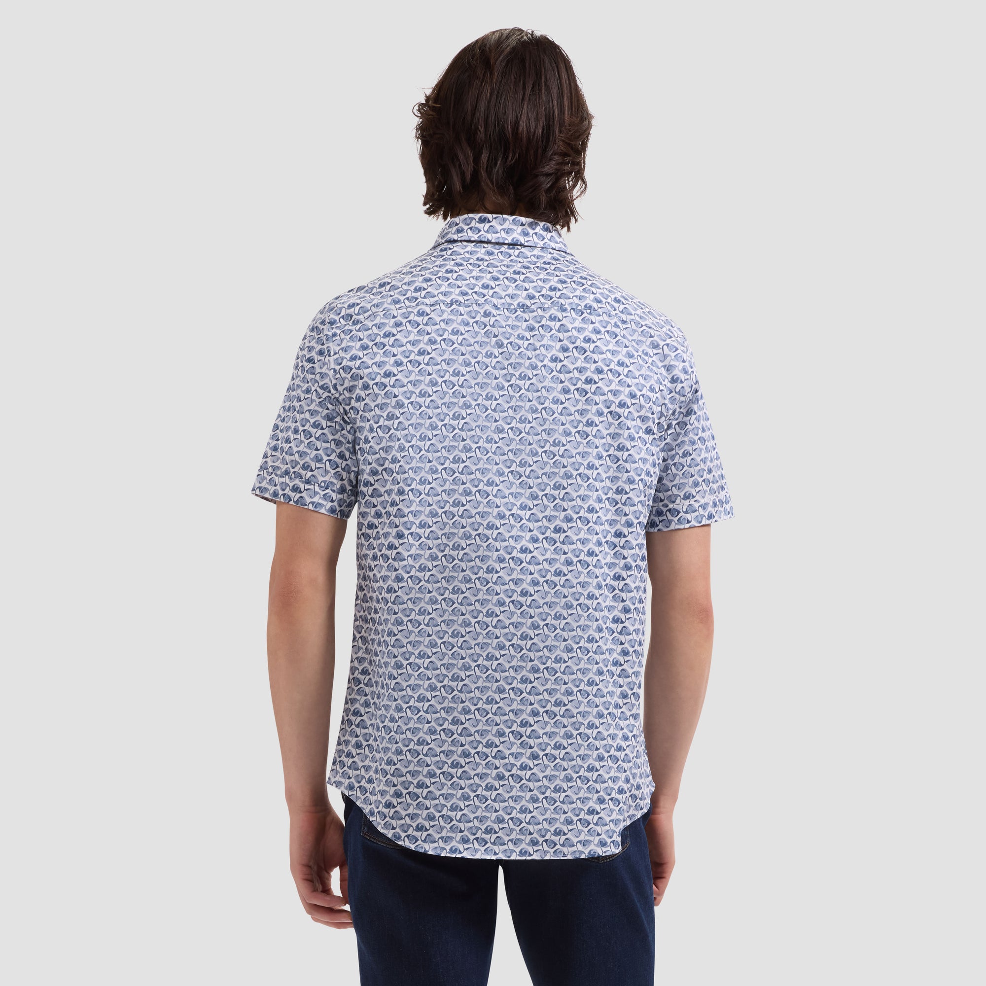 Orson Abstract Flamingo Short-Sleeve Shirt
