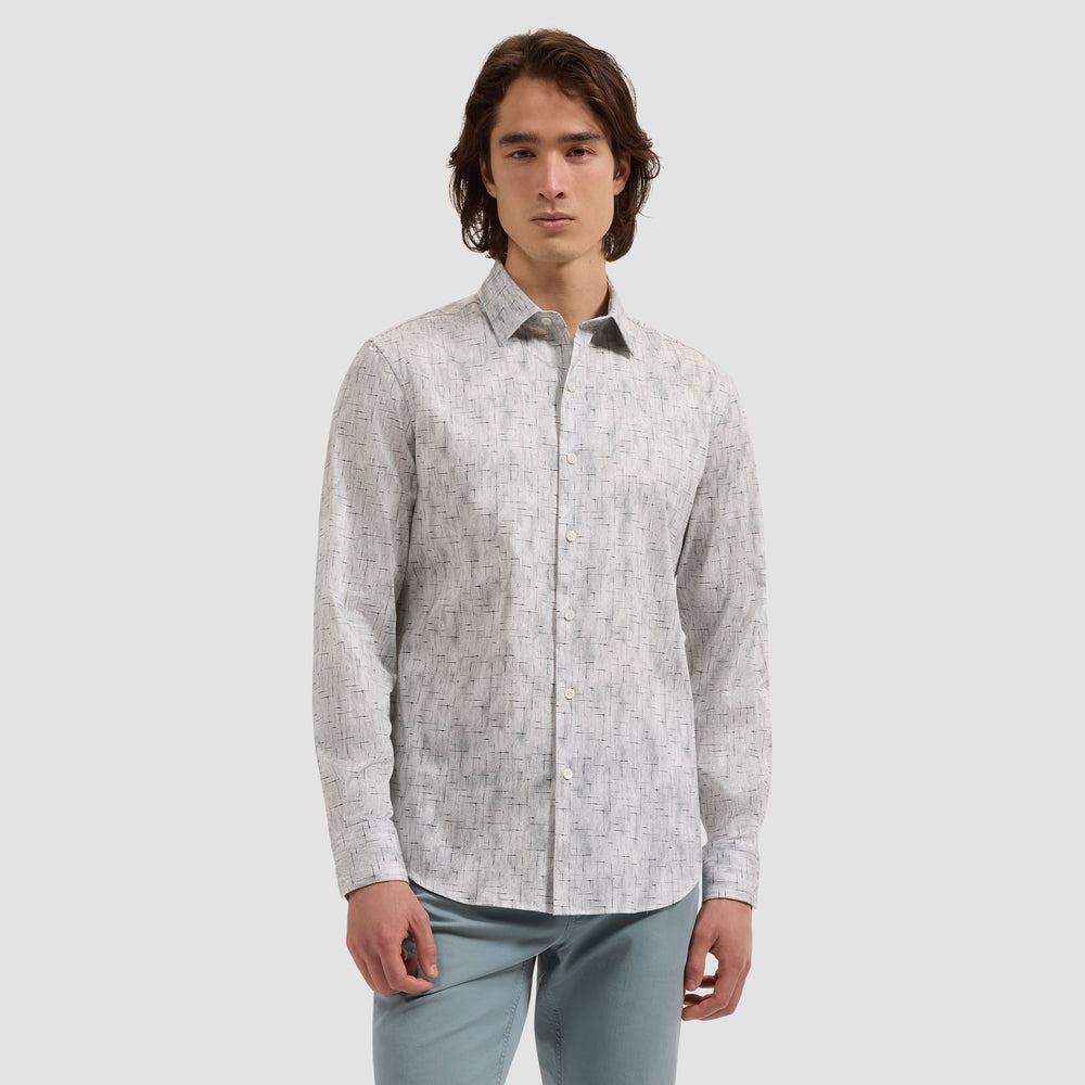 bugatchi mens dress shirts Bugatchi Red Plaid Spread Collar Sport Shirt