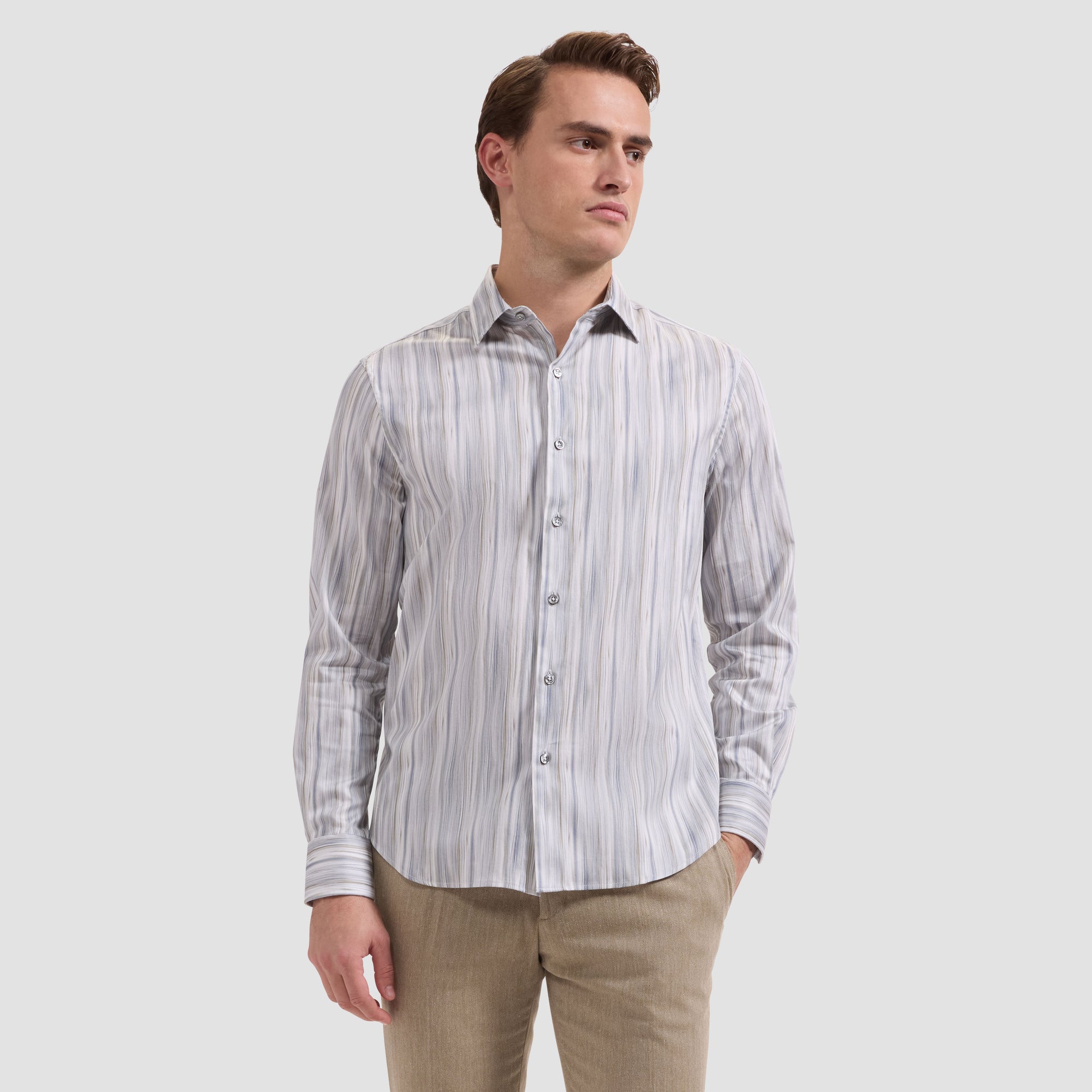 Julian Brushstroke Striped Shirt