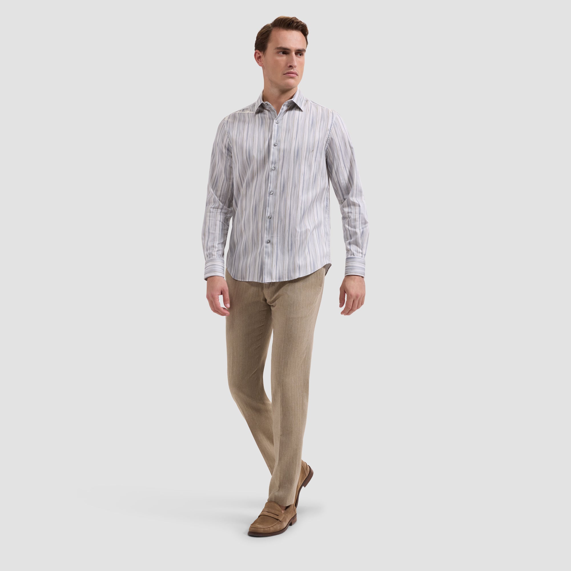 Julian Brushstroke Striped Shirt