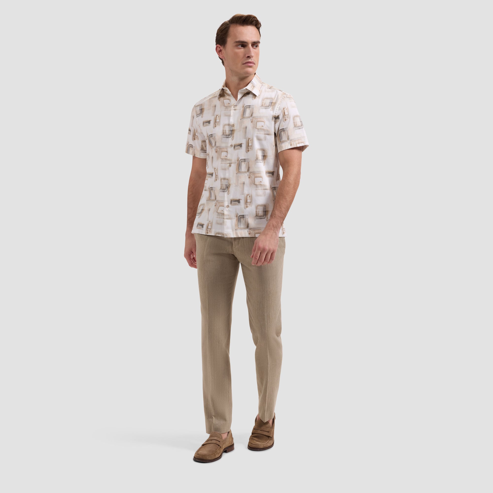 Vero Watercolor Abstract Short-Sleeve Shirt