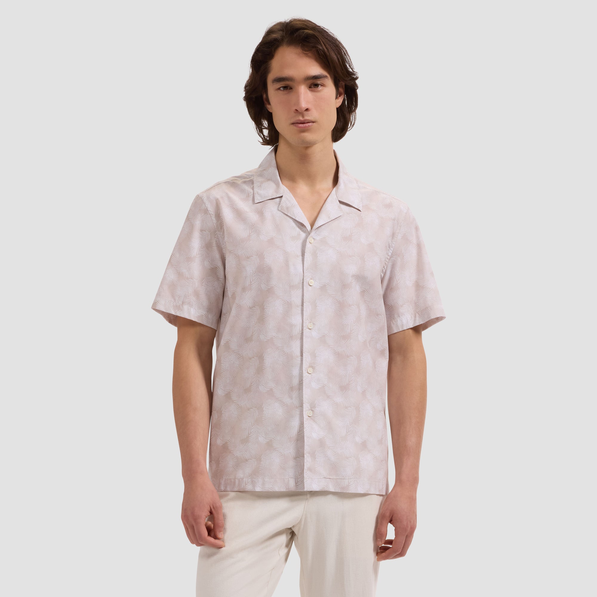 Jackson Palm Print Camp Shirt