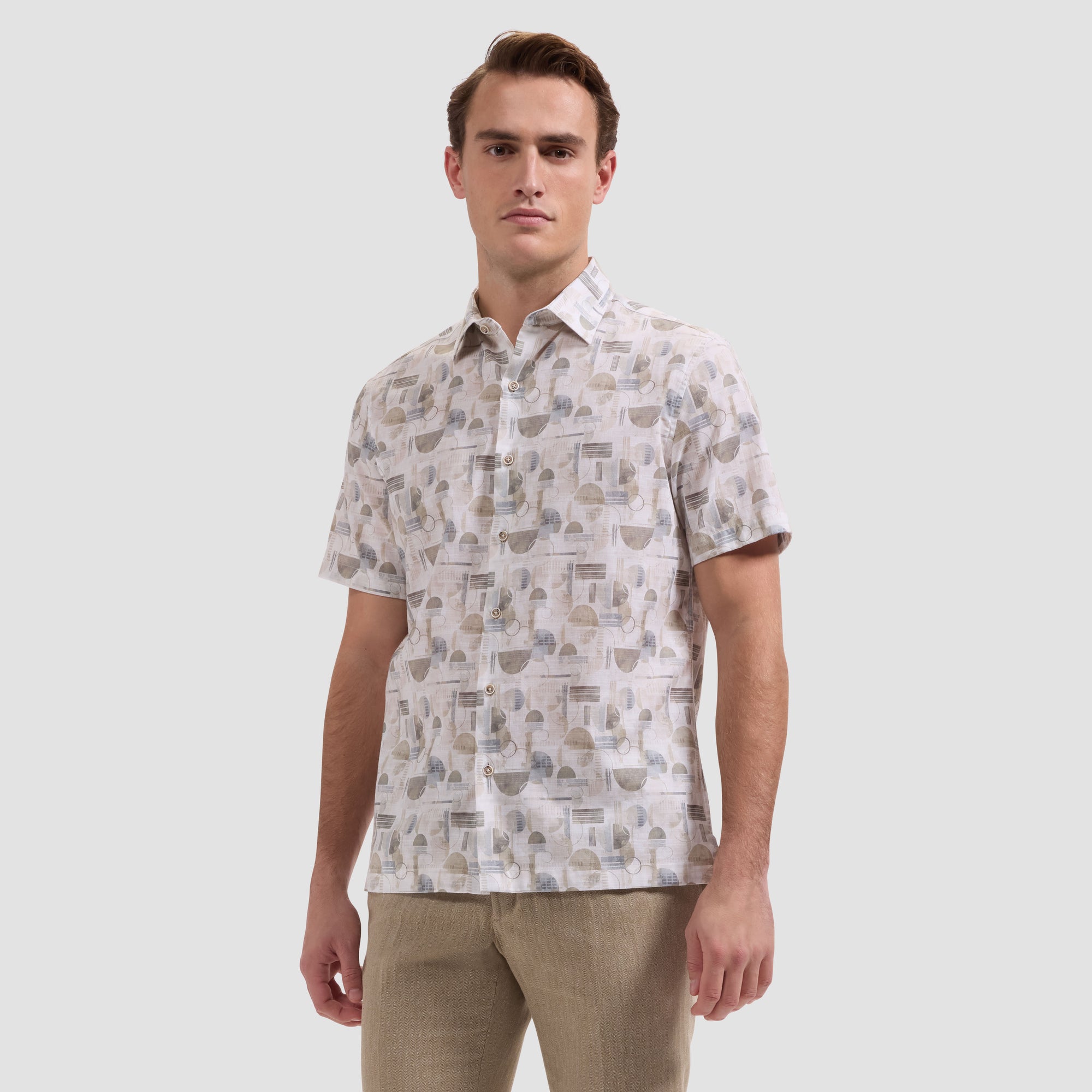 Vero Geometric Short-Sleeve Shirt