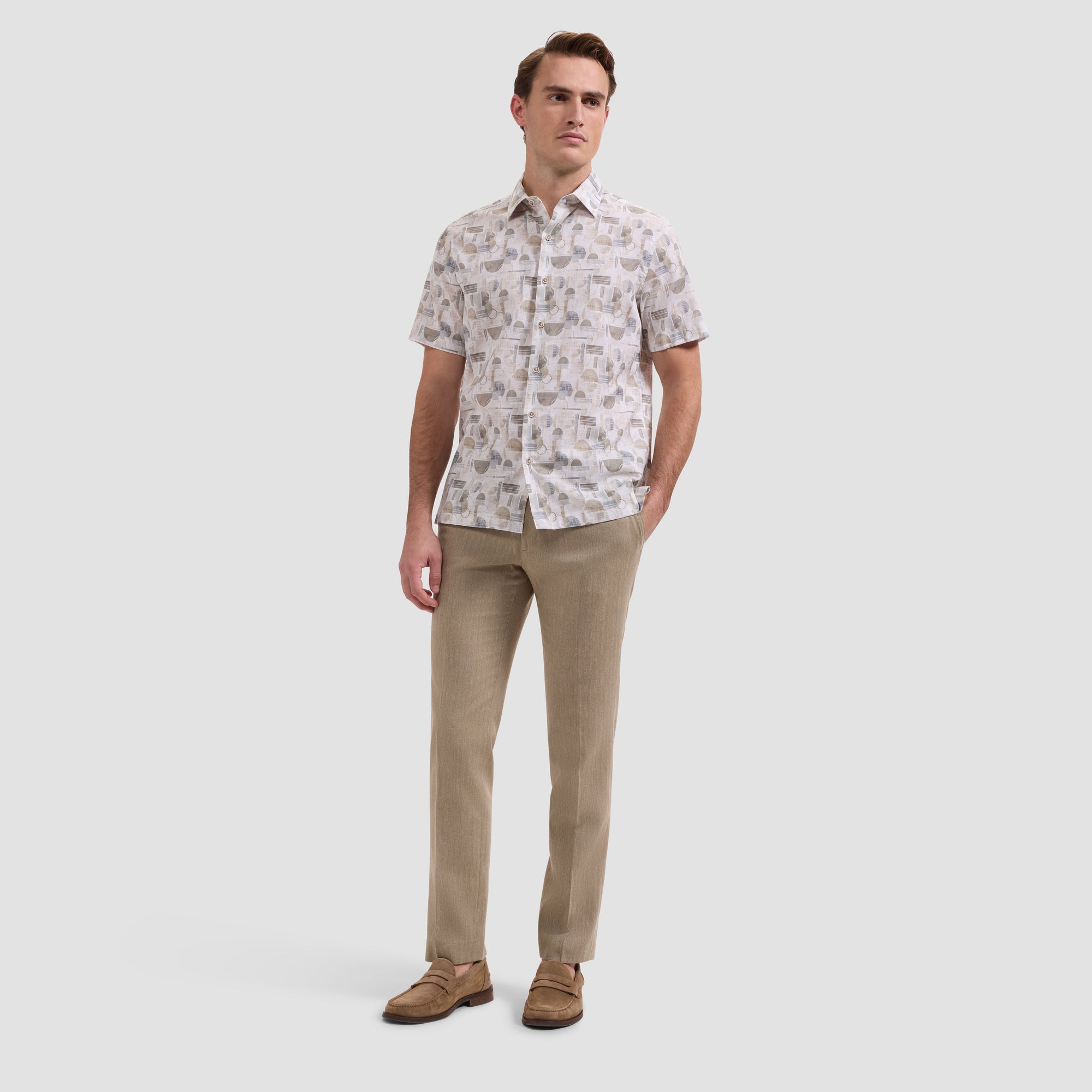 Vero Geometric Short-Sleeve Shirt